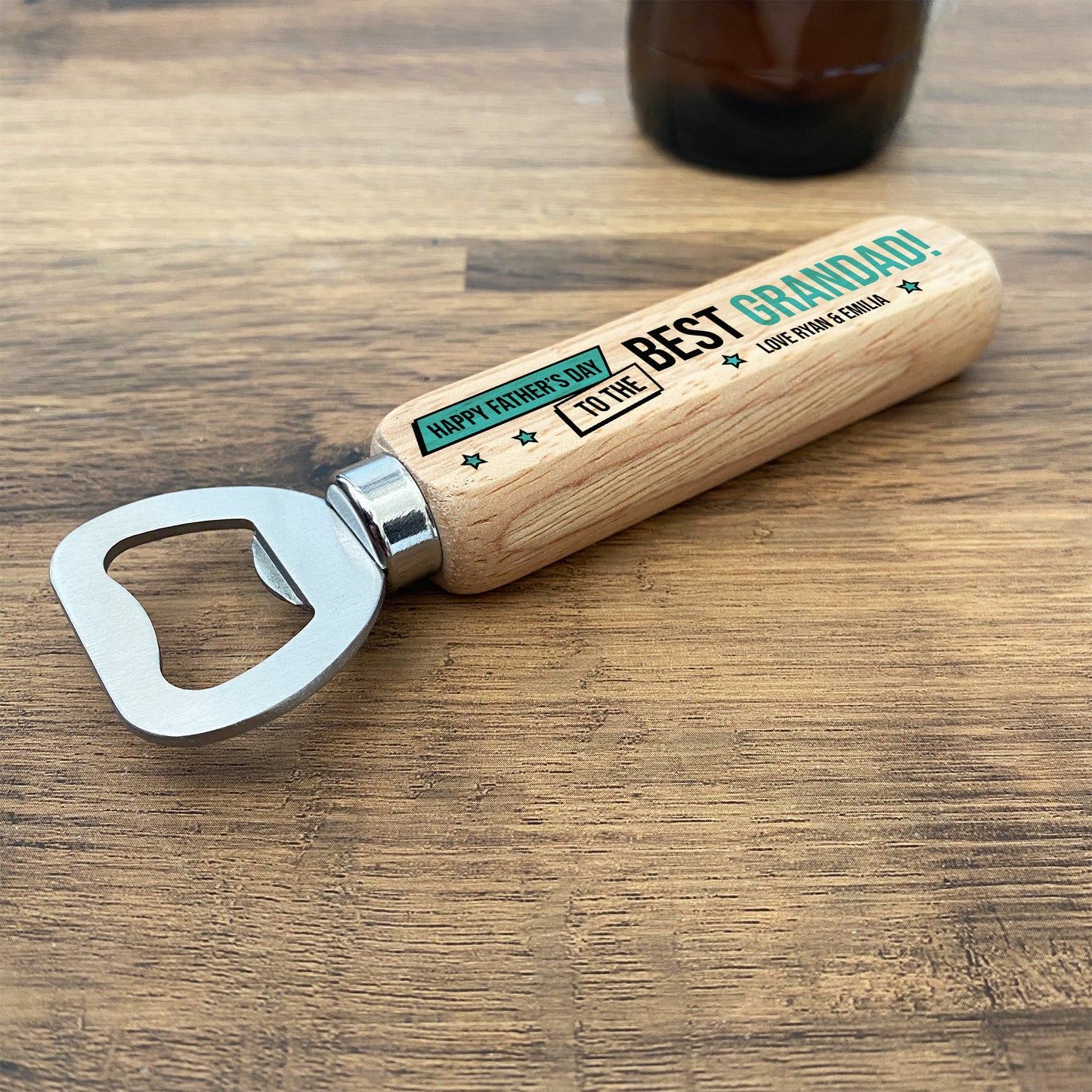 Personalised Fathers Day Gift For Grandad Bottle Opener Novelty