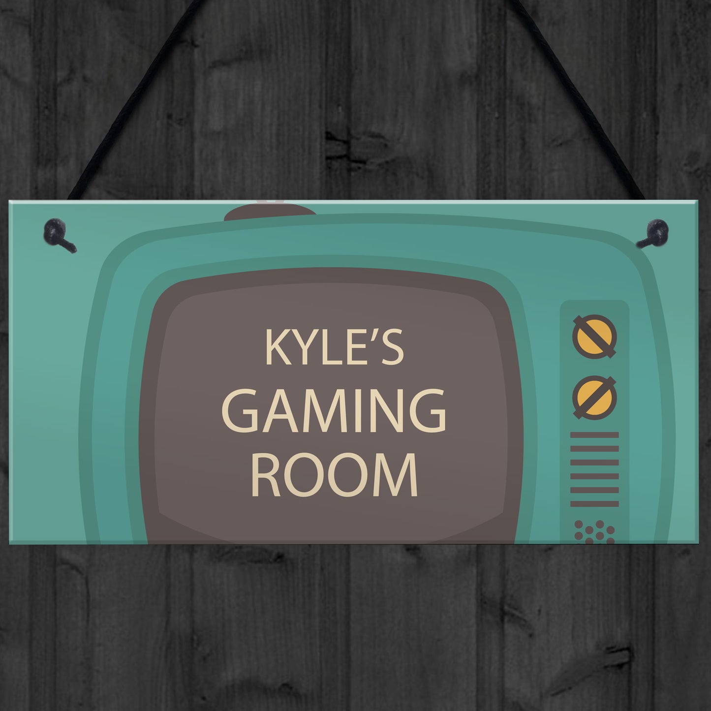 Quirky Gaming Room Sign PERSONALISED Boys Bedroom Sign