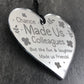 Thank You Colleague Gift Engraved Heart Friendship Gift Leaving