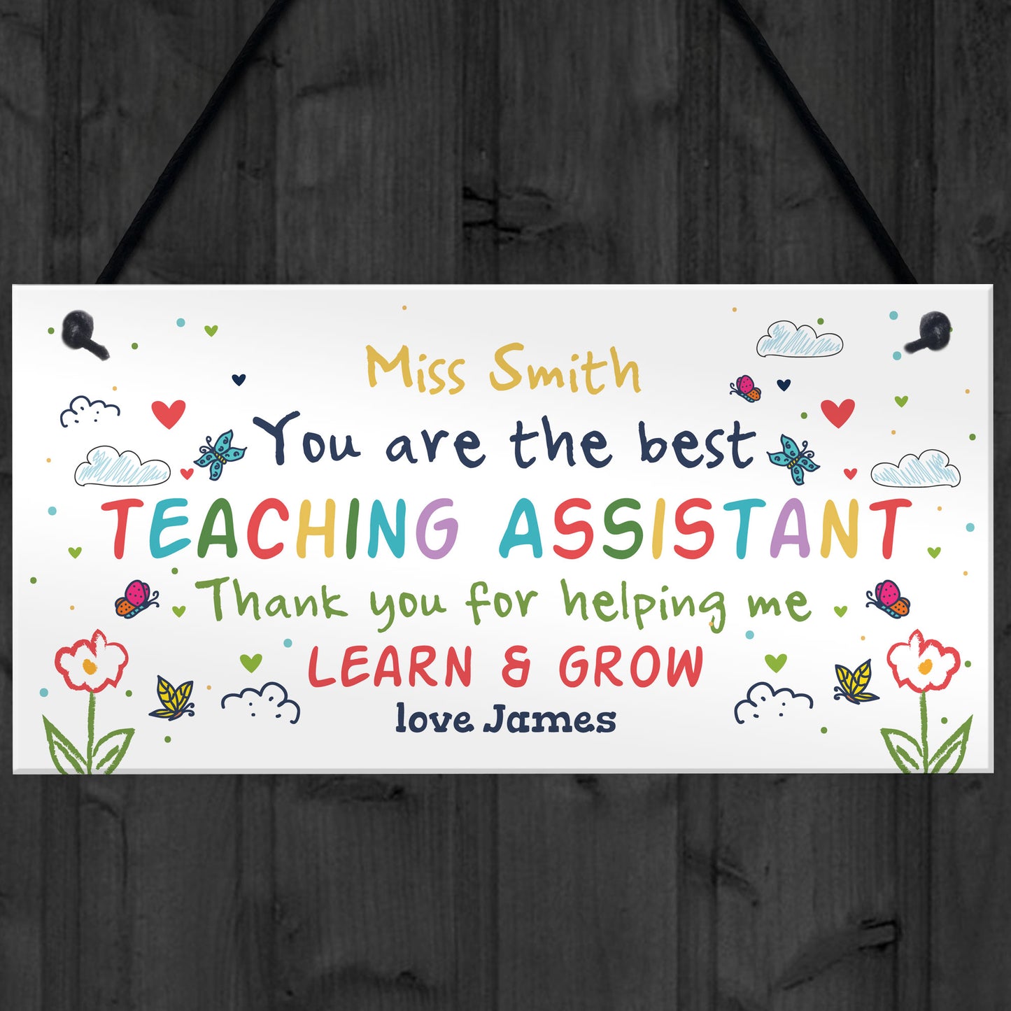 Teacher Gift Personalised Leaving Present TA Assistant Gift