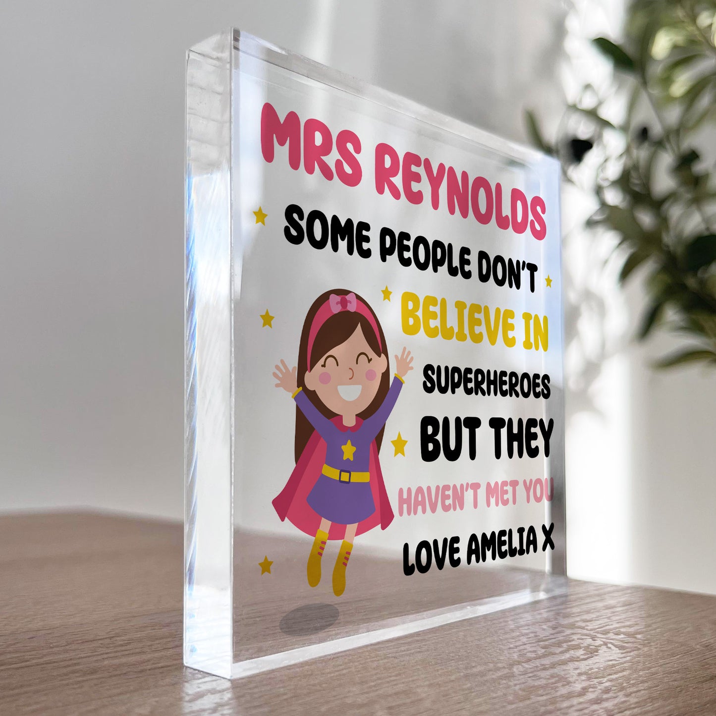 Thank You Teacher Gifts Personalised Teacher Gift For Her