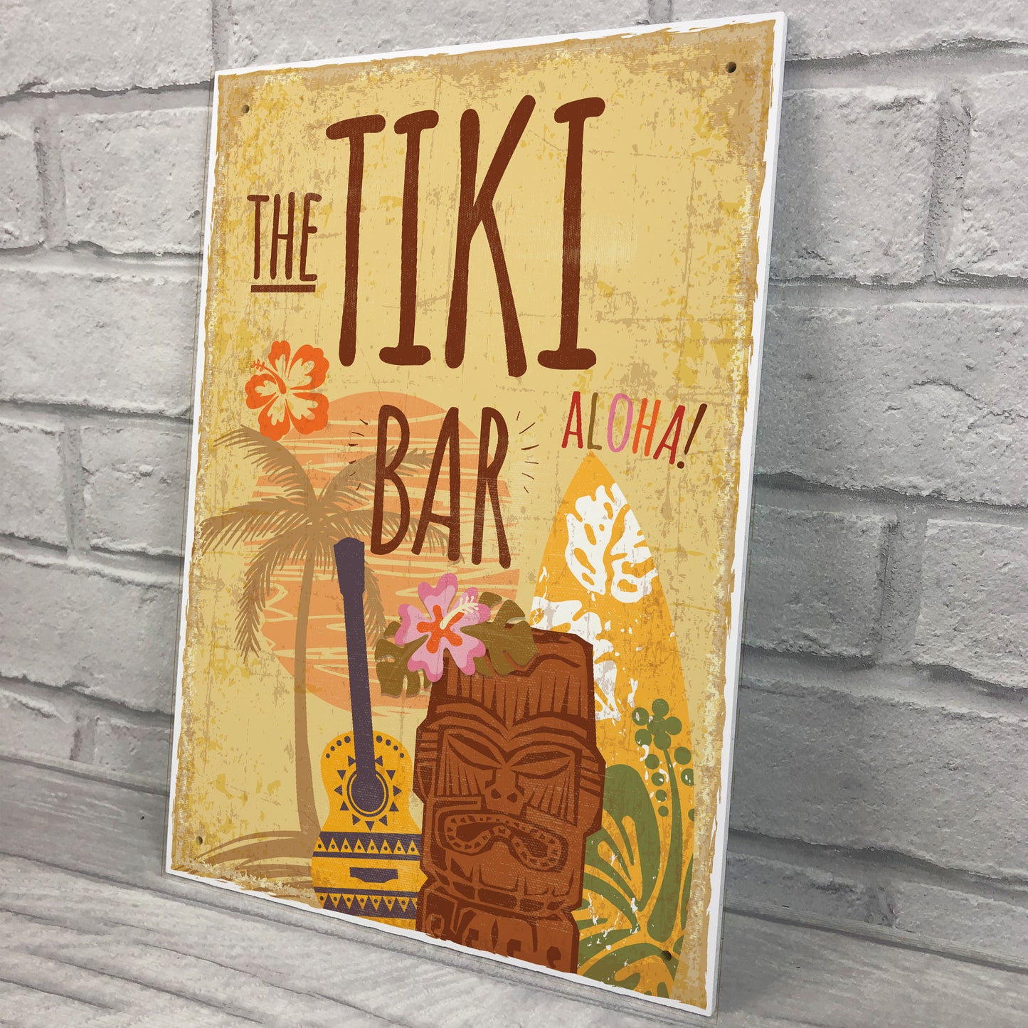 Tiki Bar Vintage Bar Kitchen Man Cave Hanging Plaque Garden Sign