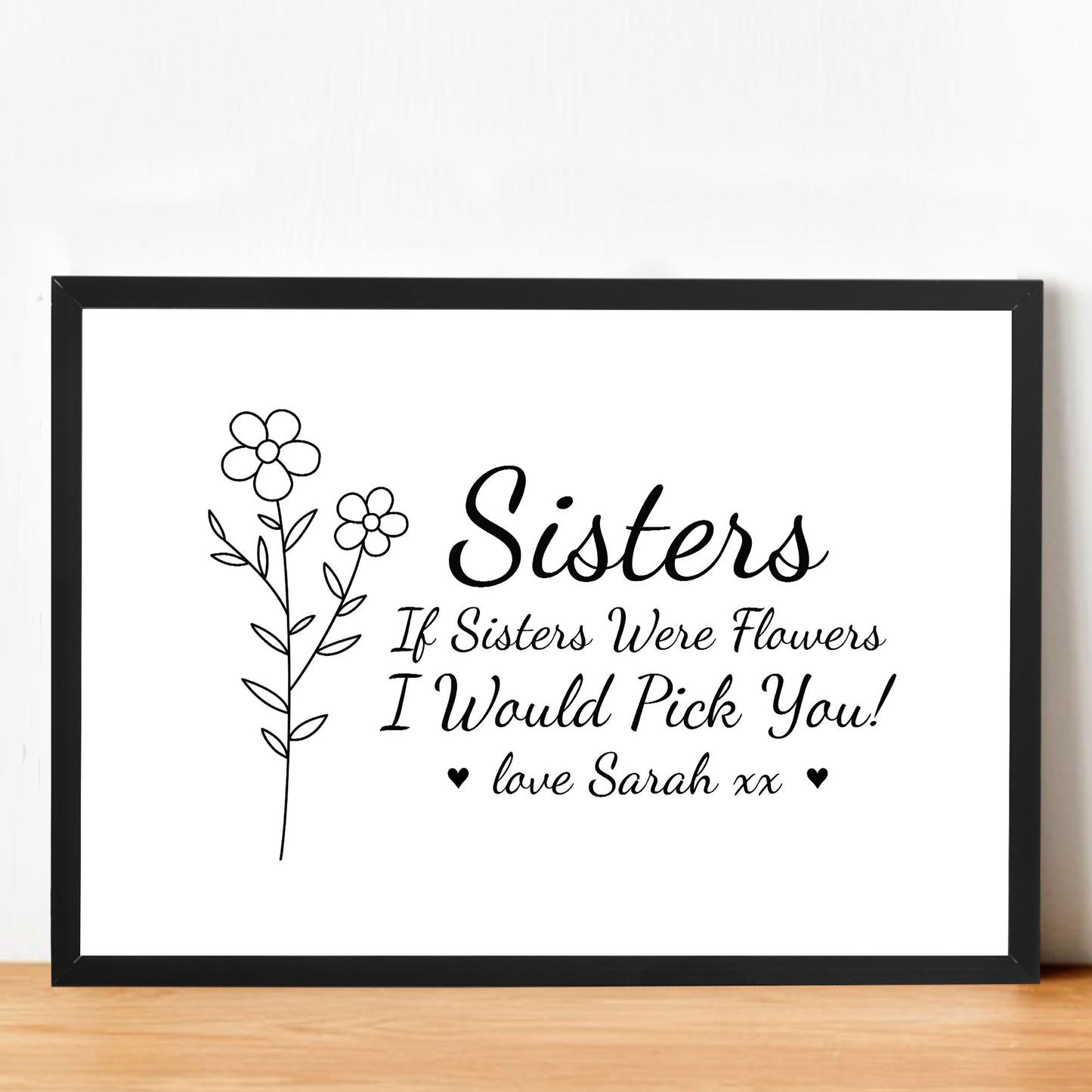 Special Gift For Sister Personalised Sister Framed Print