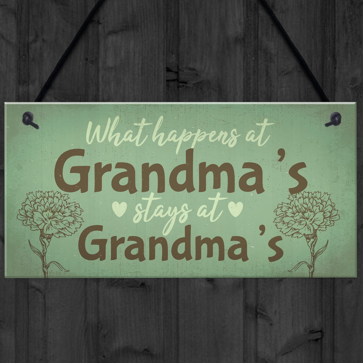 Grandma Gifts For Nan Nanny Hanging Garden Sign Kitchen Plaque