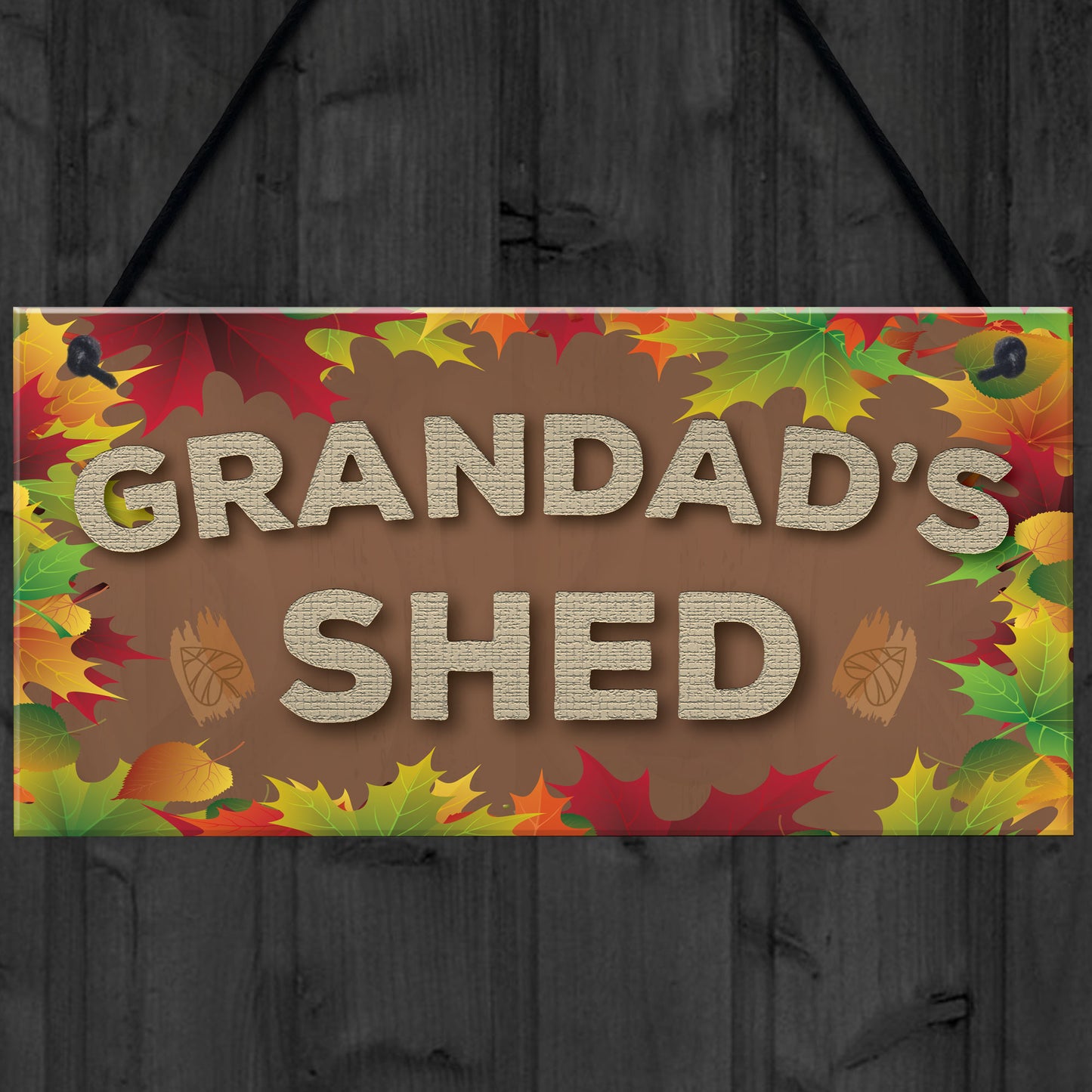 Grandad's Shed Man Cave Workshop Garden Tool Shed Hanging Plaque