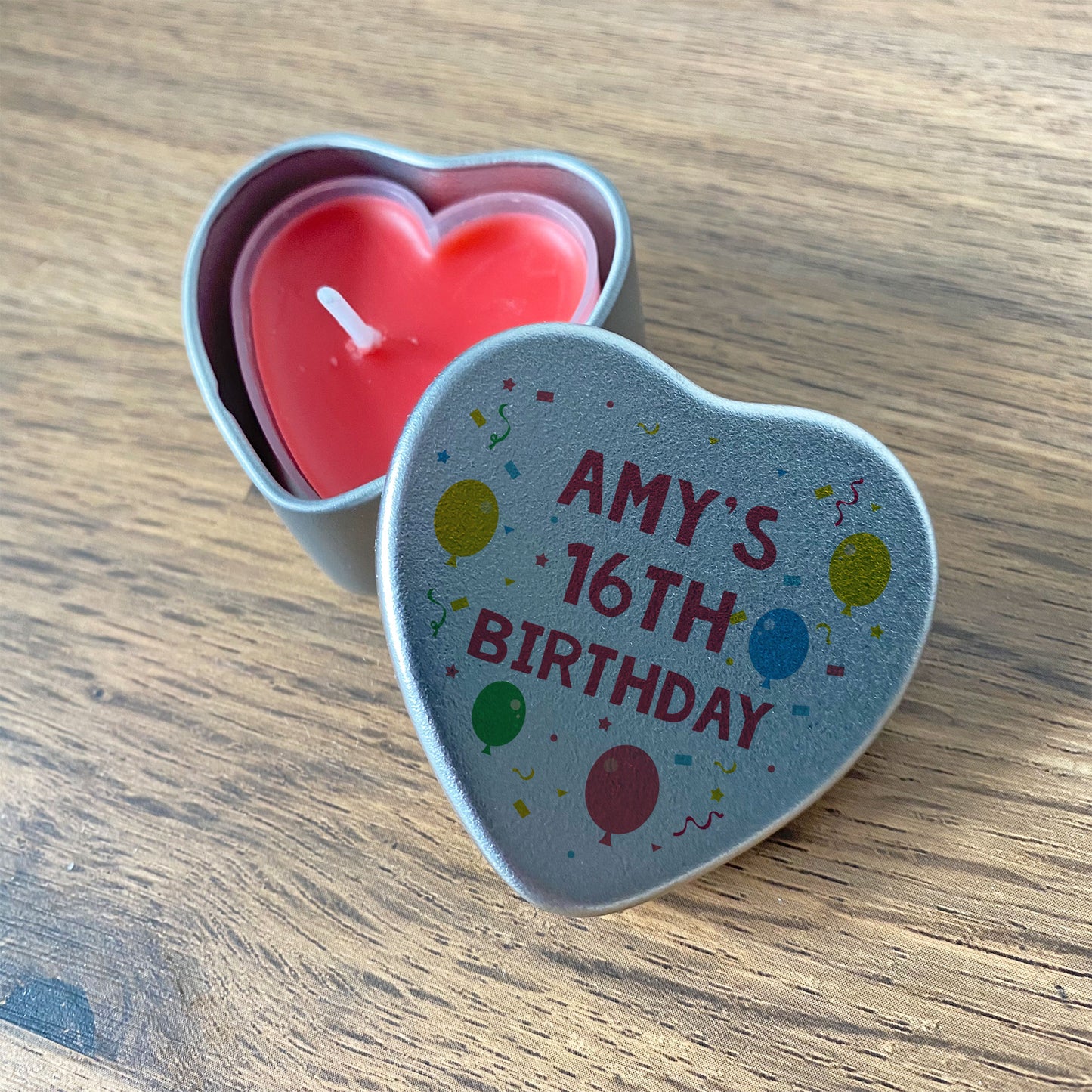 16th Birthday Gift For Son Daughter Personalised Heart Tin