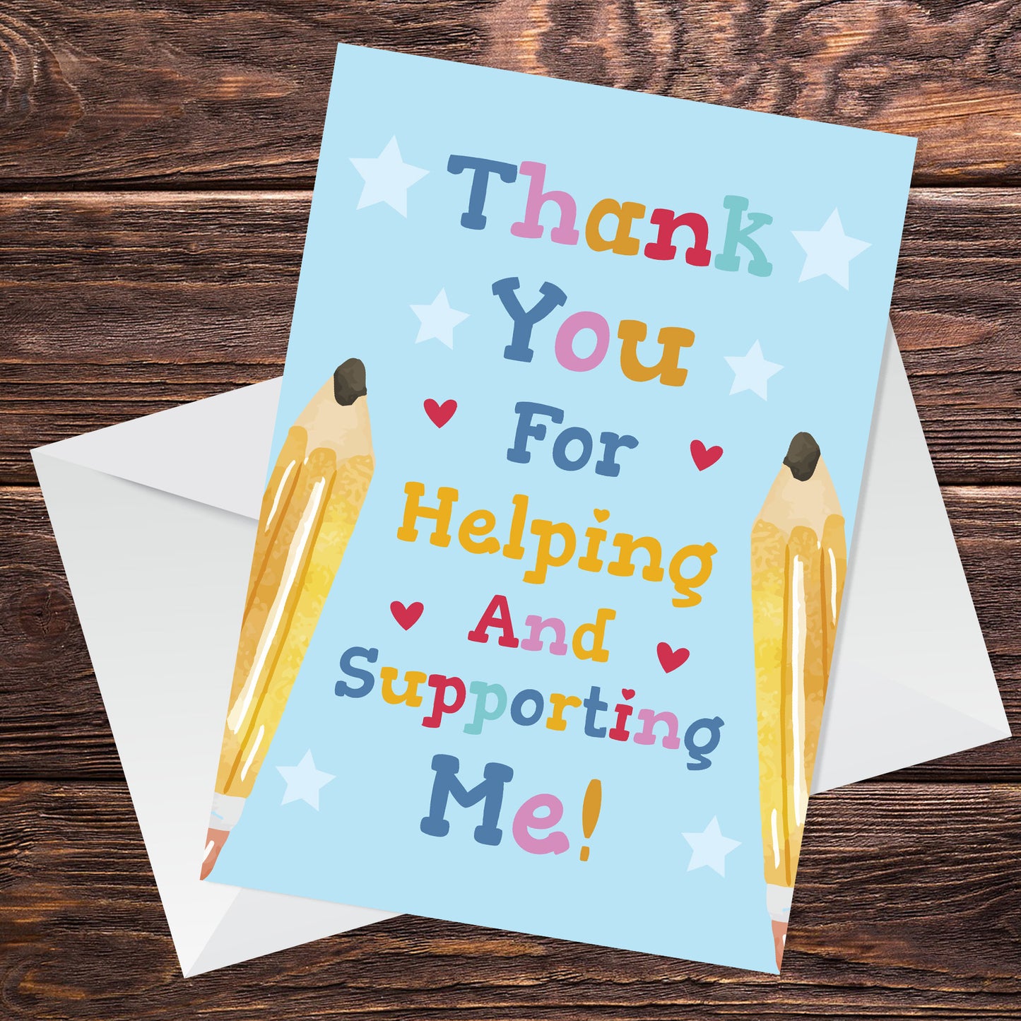 Thank You Teacher Card From Children Appreciation Card