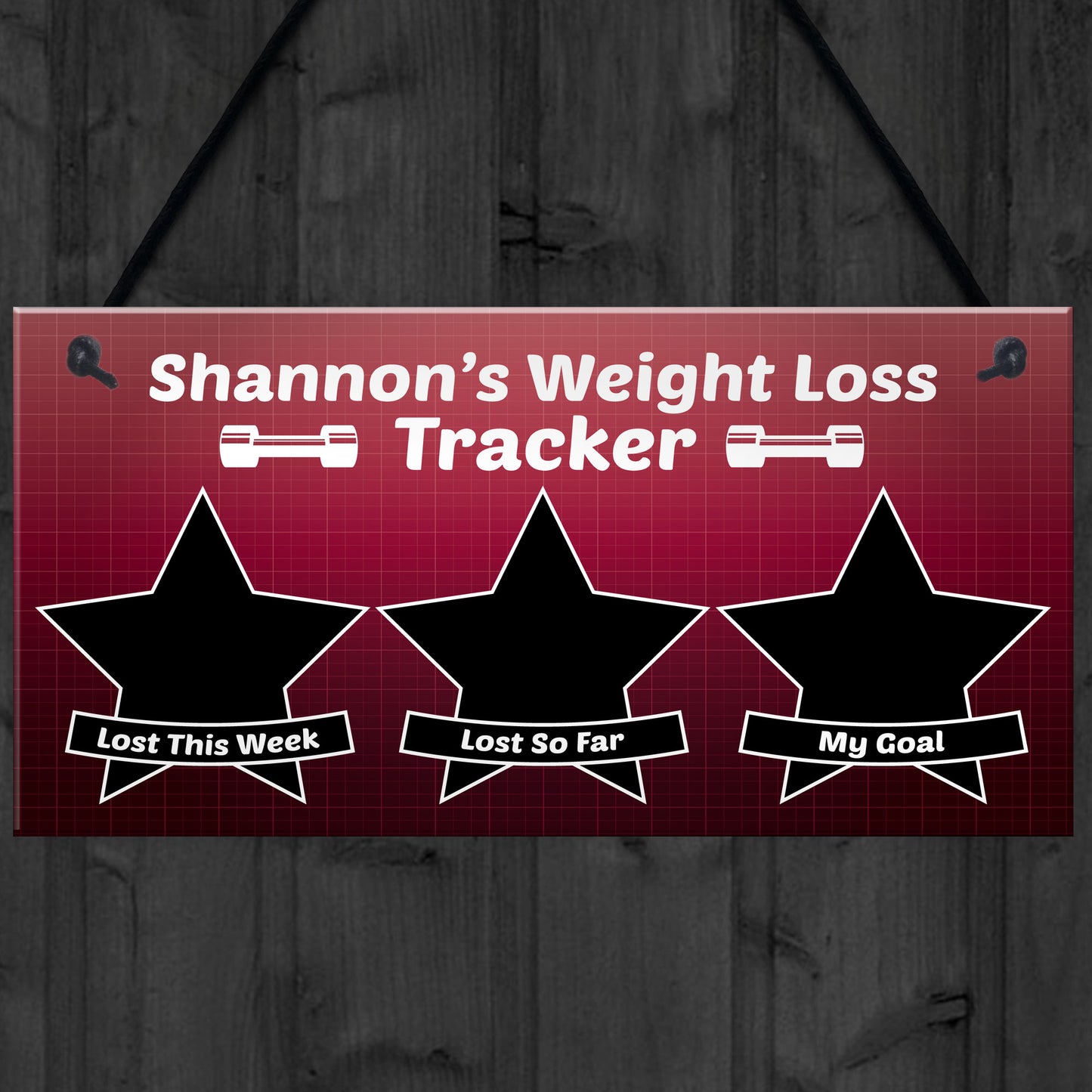 Weight Loss Personalised Countdown Plaque Diet Slimming Gifts