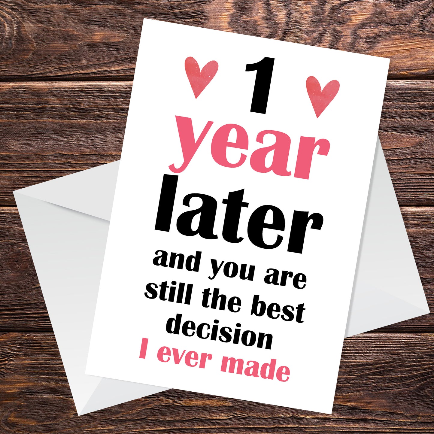 1st Anniversary Card Anniversary Card for Girlfriend Boyfriend