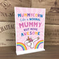 Mummy Gift For Birthday Christmas Standing Plaque Unicorn Gift