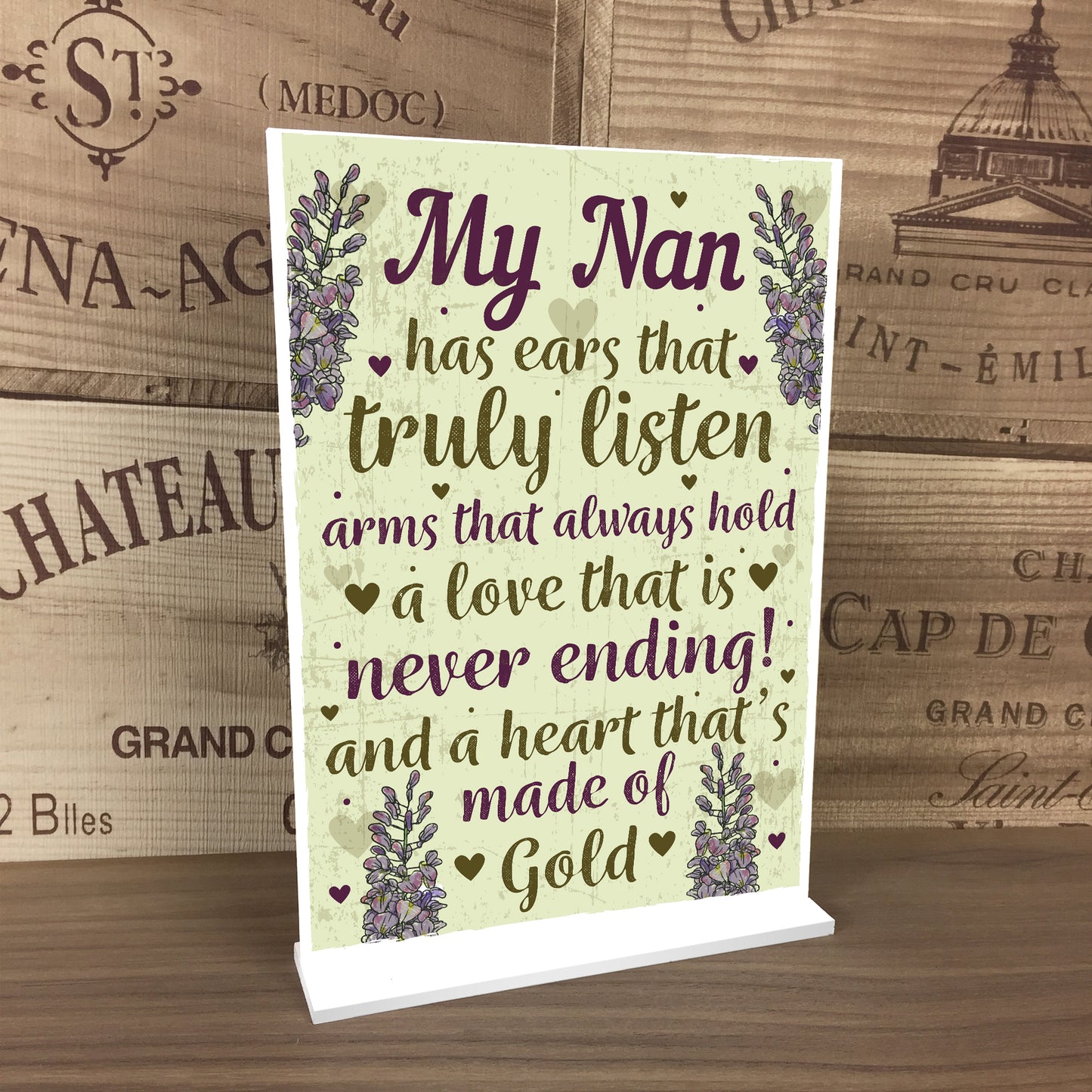 Nan Decorations Standing Sign Nanny Birthday Christmas Gift