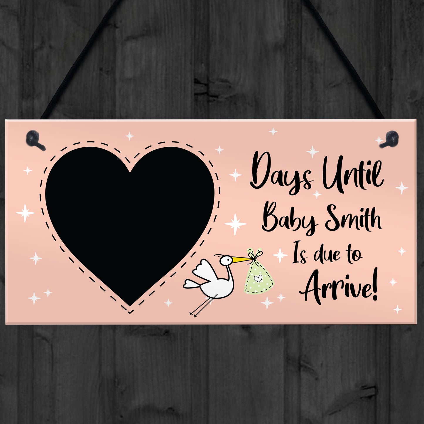 Personalised Baby Countdown Sign Newborn Baby Mummy To Be