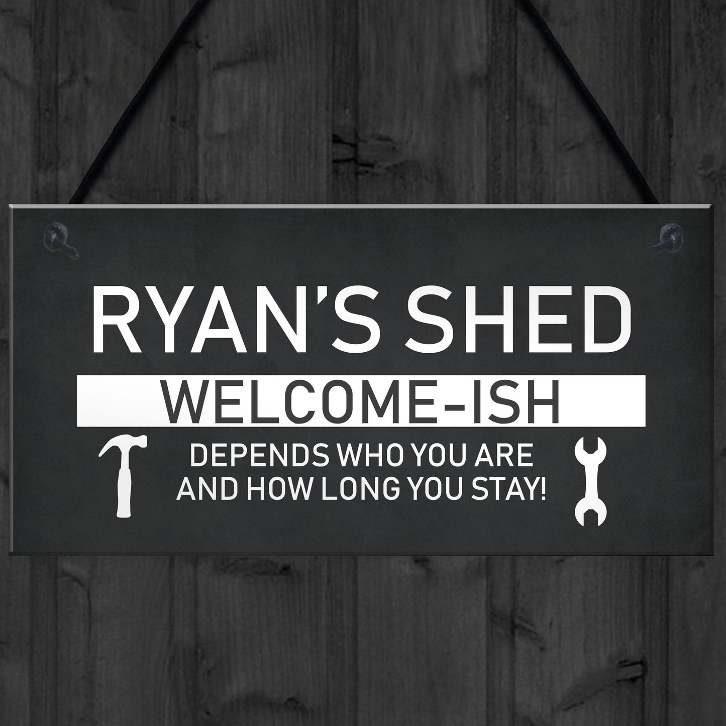 Funny Shed Sign Personalised Welcome Sign For Shed Man Cave