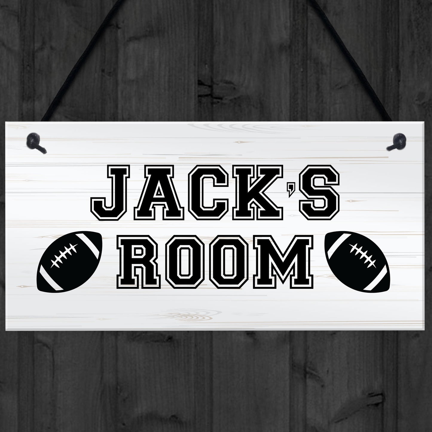 Rugby Room Door Sign PERSONALISED Boys Bedroom Decor Rugby Gifts