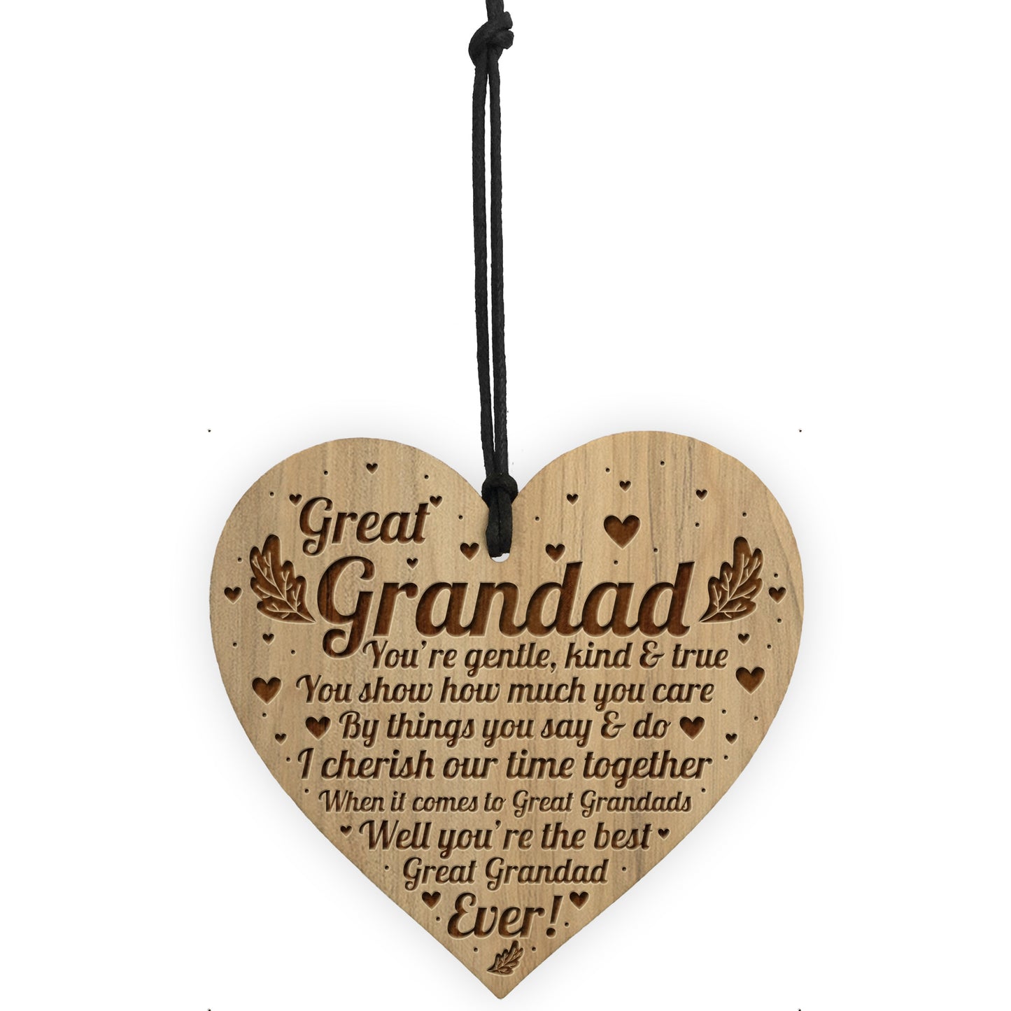 Great Grandad Gift Poem Engraved Heart Birthday Gift For Grandad