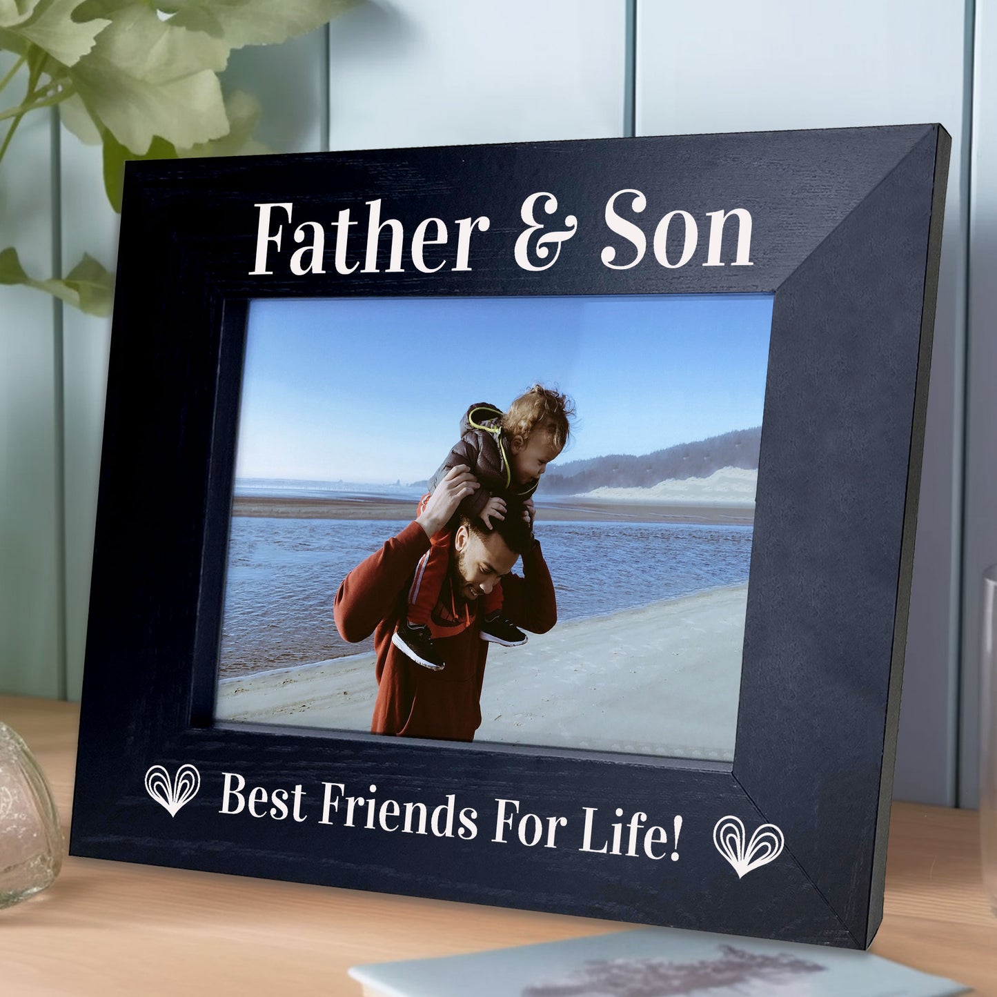 Father And Son Wooden Photo Frame Fathers Day Gift For Dad