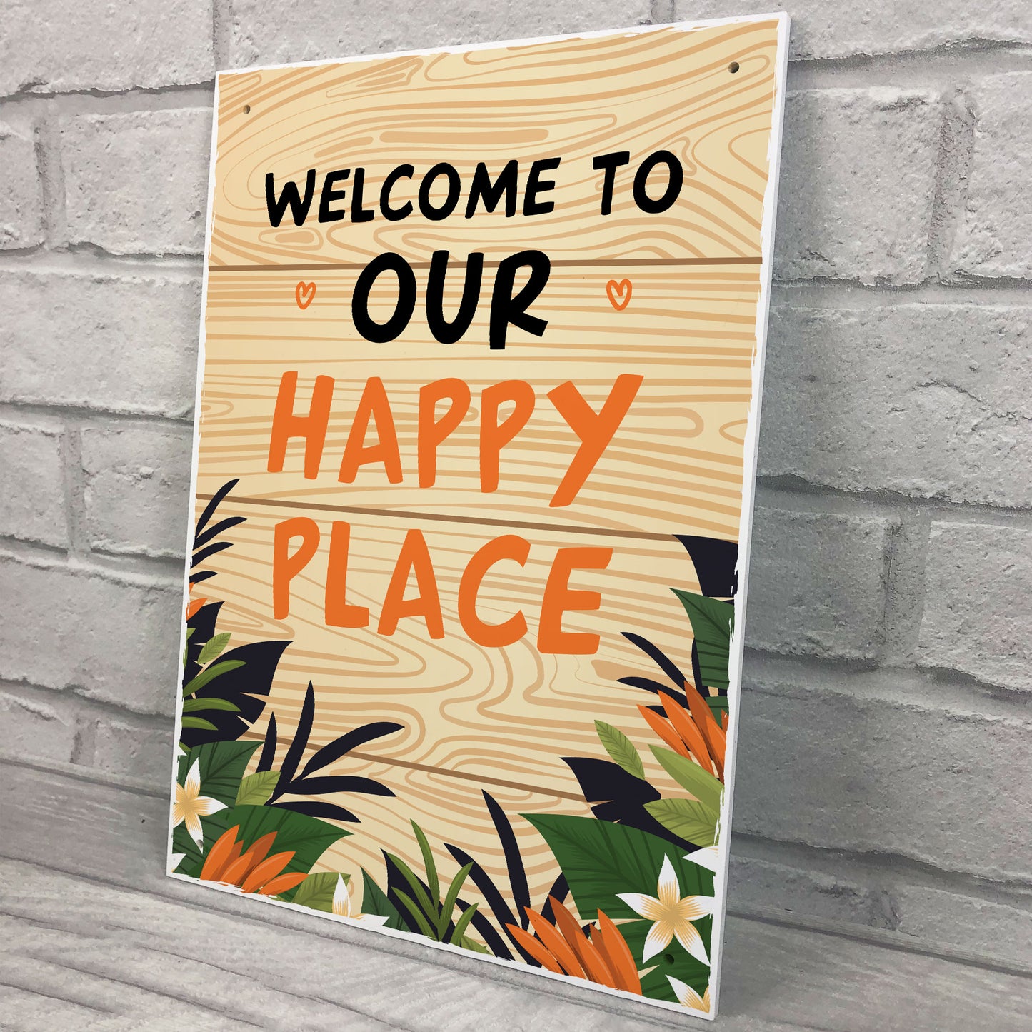 OUR HAPPY PLACE Sign For Garden Summerhouse Shed Friendship Gift