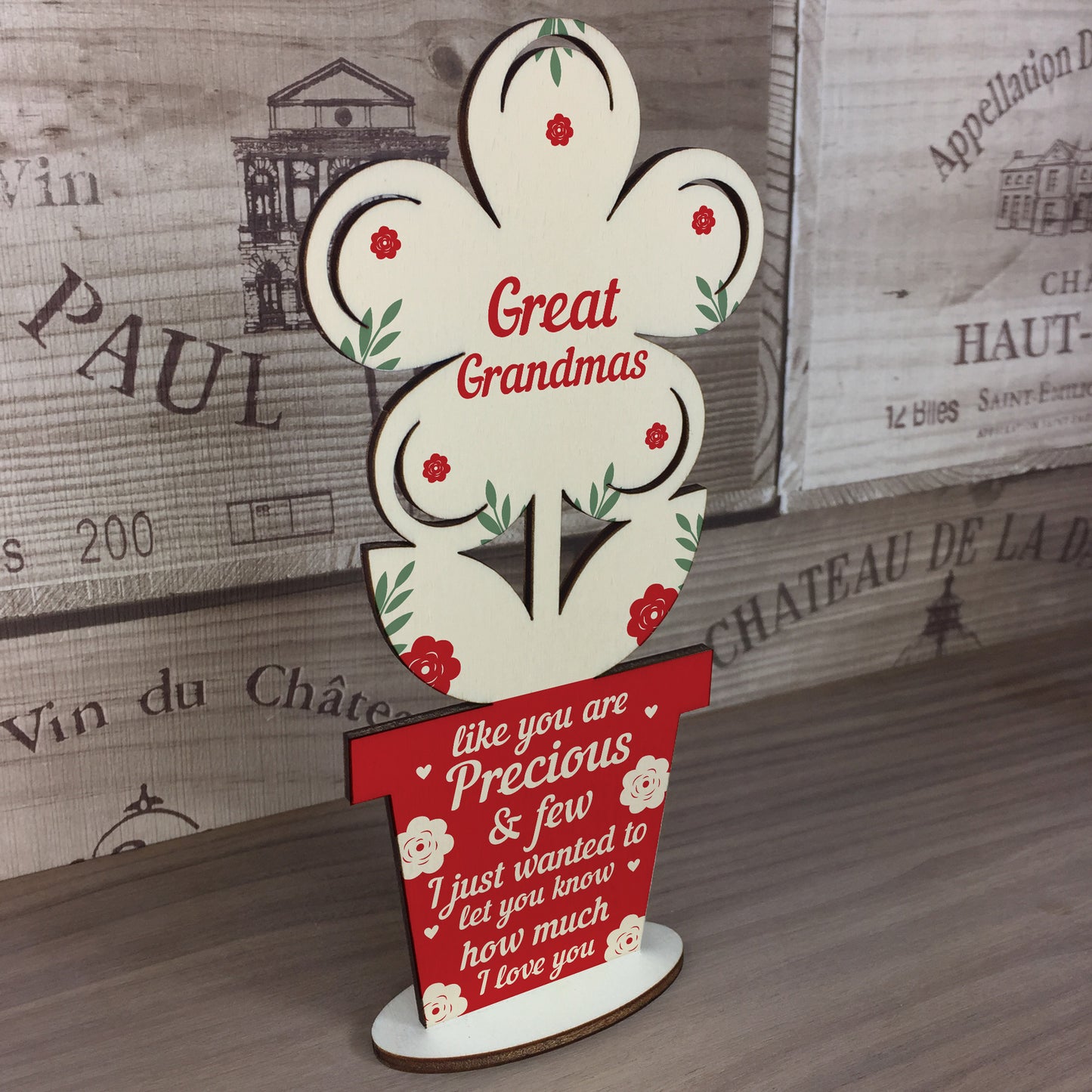 Mothers Day Gift Wooden Flower Great Grandma Birthday Gifts