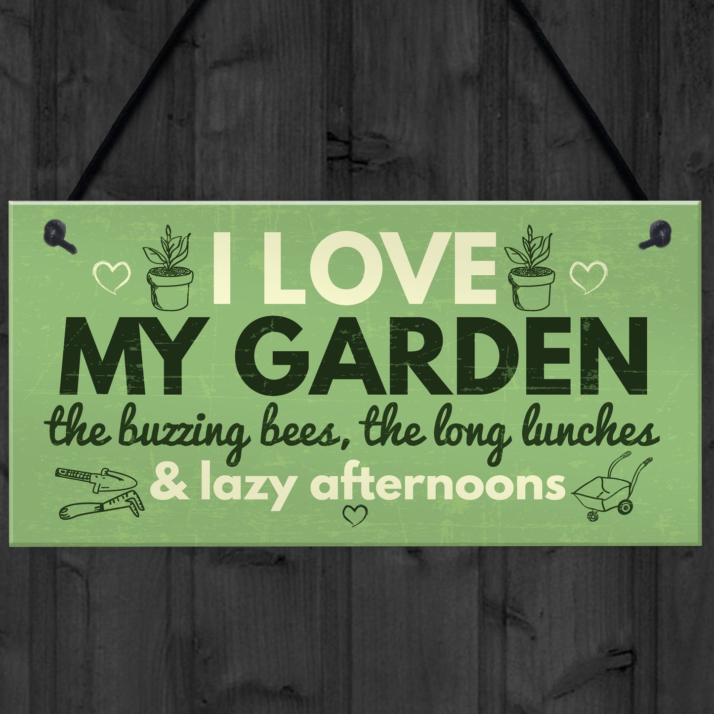 I Love My Garden Novelty Plaque SummerHouse Sign Gardening