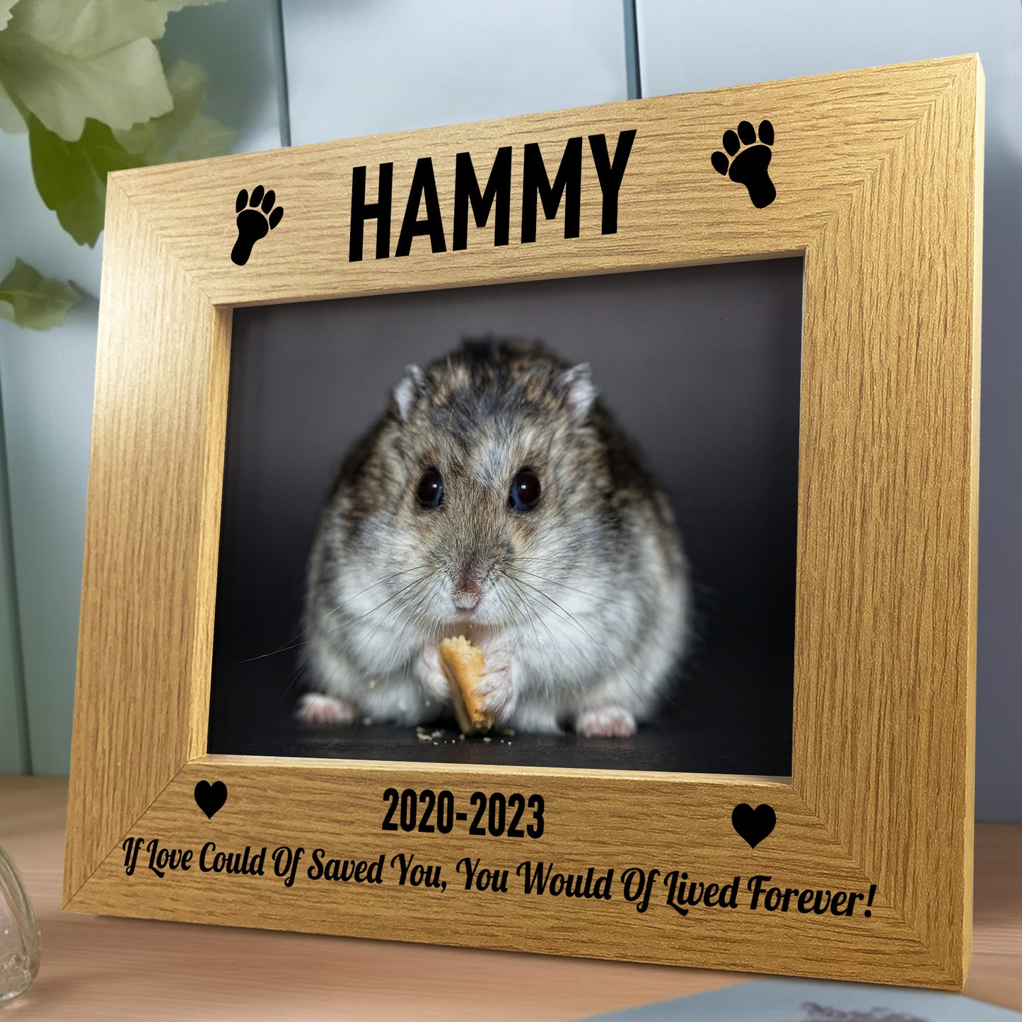 Personalised Hamster Memorial Photo Frame Pet Memorial Gift