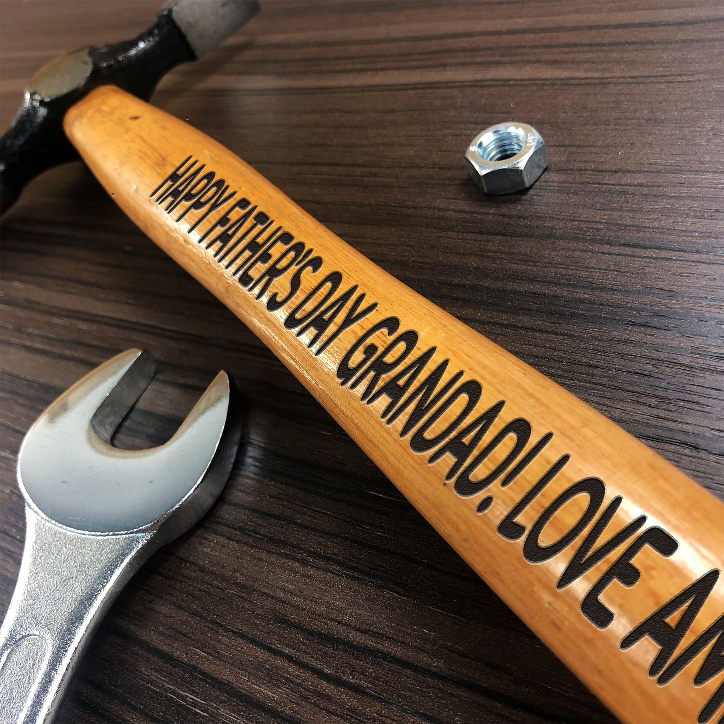 Fathers Day Gift For Grandad Engraved Hammer Novelty Gift