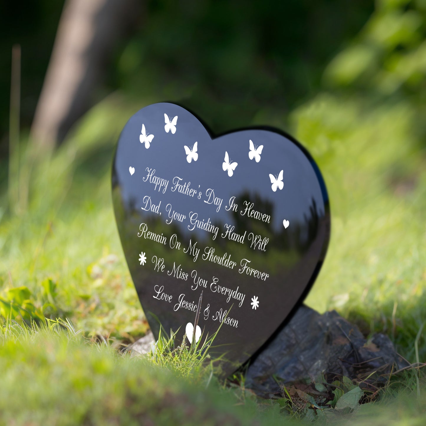 Personalised Fathers Day Gift Memorial Grave Marker Outdoor