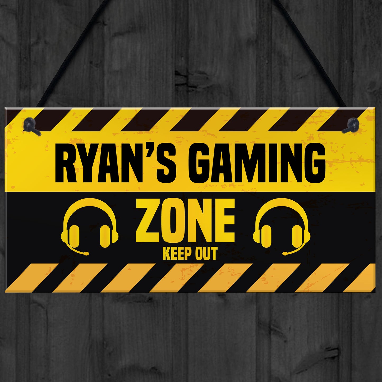 Funny Gaming Sign For Boys Bedroom Man Cave Personalised