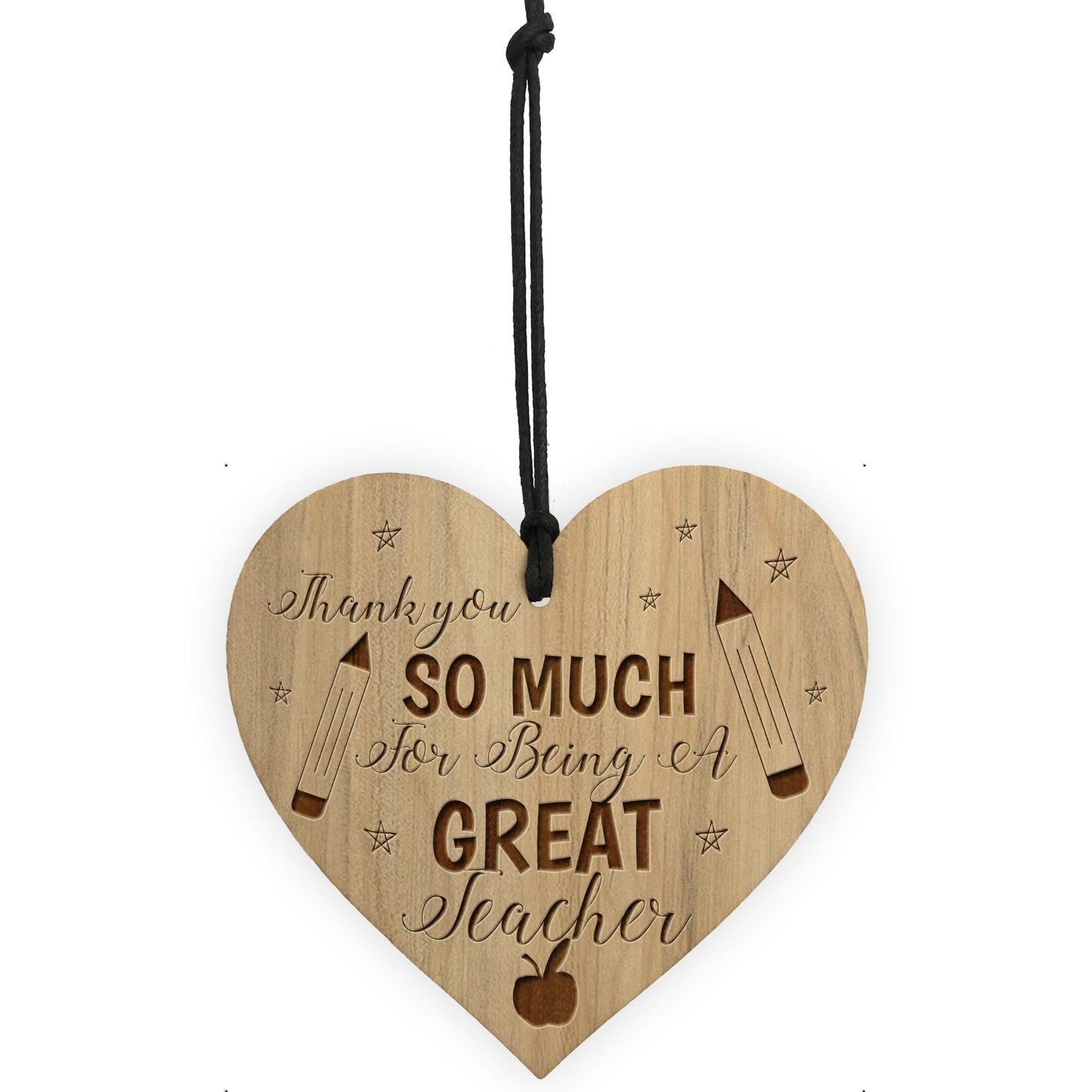 Thank You GREAT TEACHER GIFT Engraved Heart Teacher Gifts