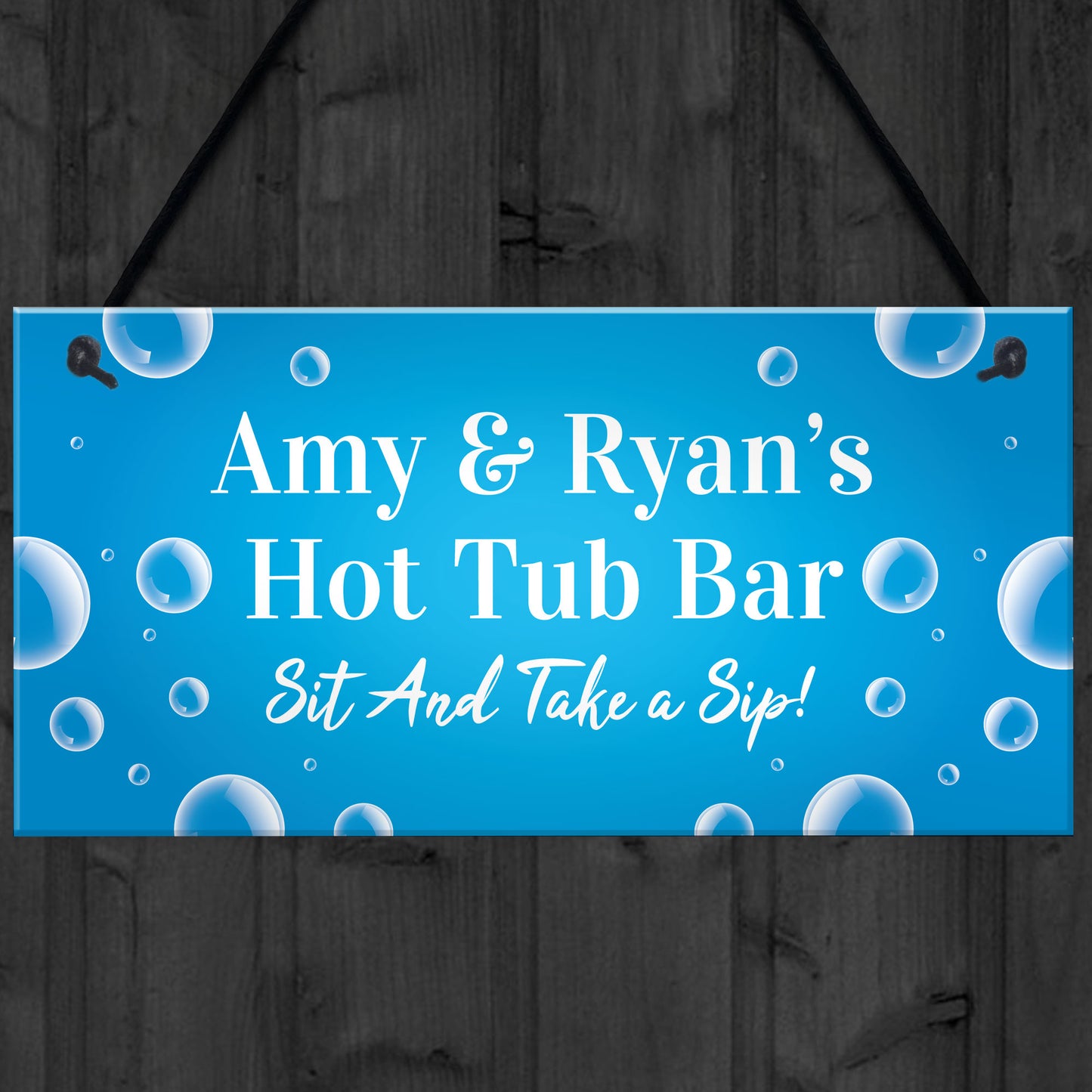 Personalised Hot Tub Bar Signs Novelty Home Bar Garden Sign Hot