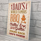 Dad's BBQ Barbeque Shed SummerHouse Hanging Sign Garden