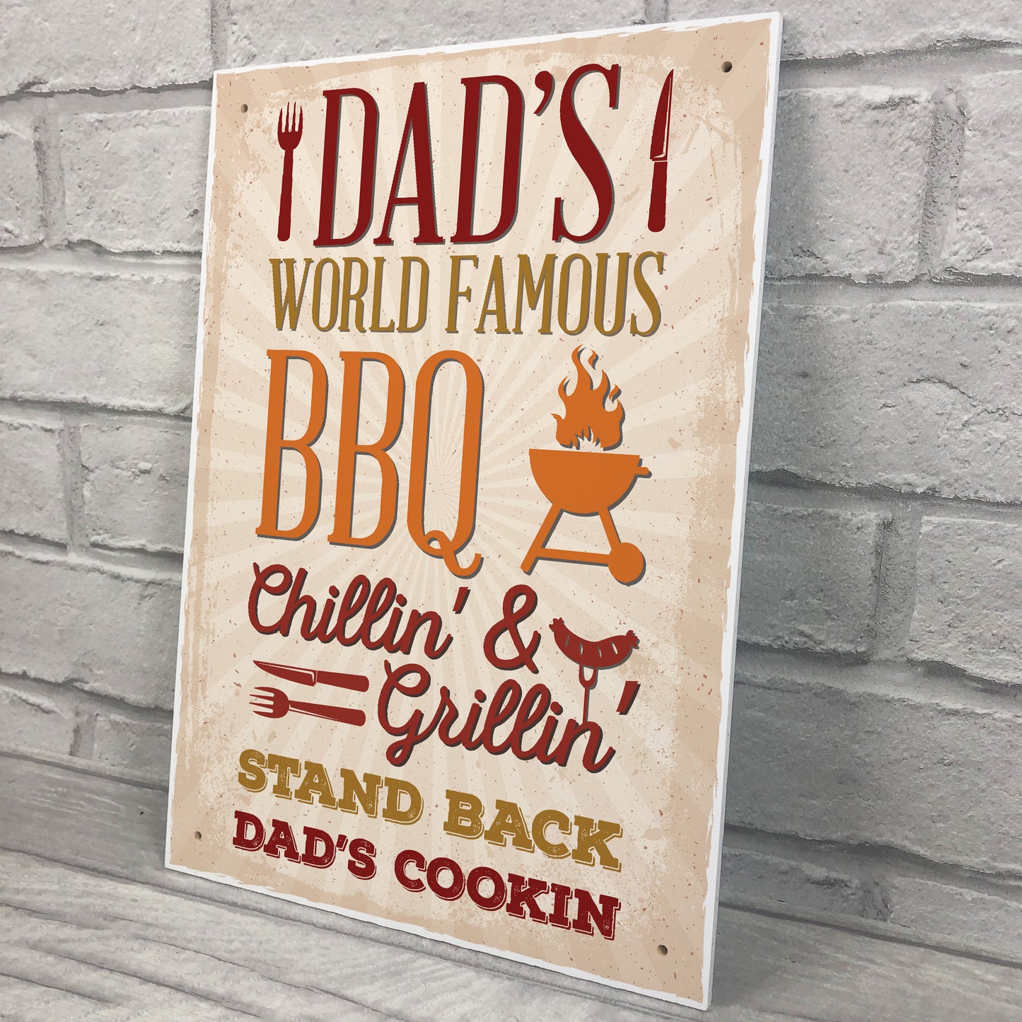 Dad's BBQ Barbeque Shed SummerHouse Hanging Sign Garden