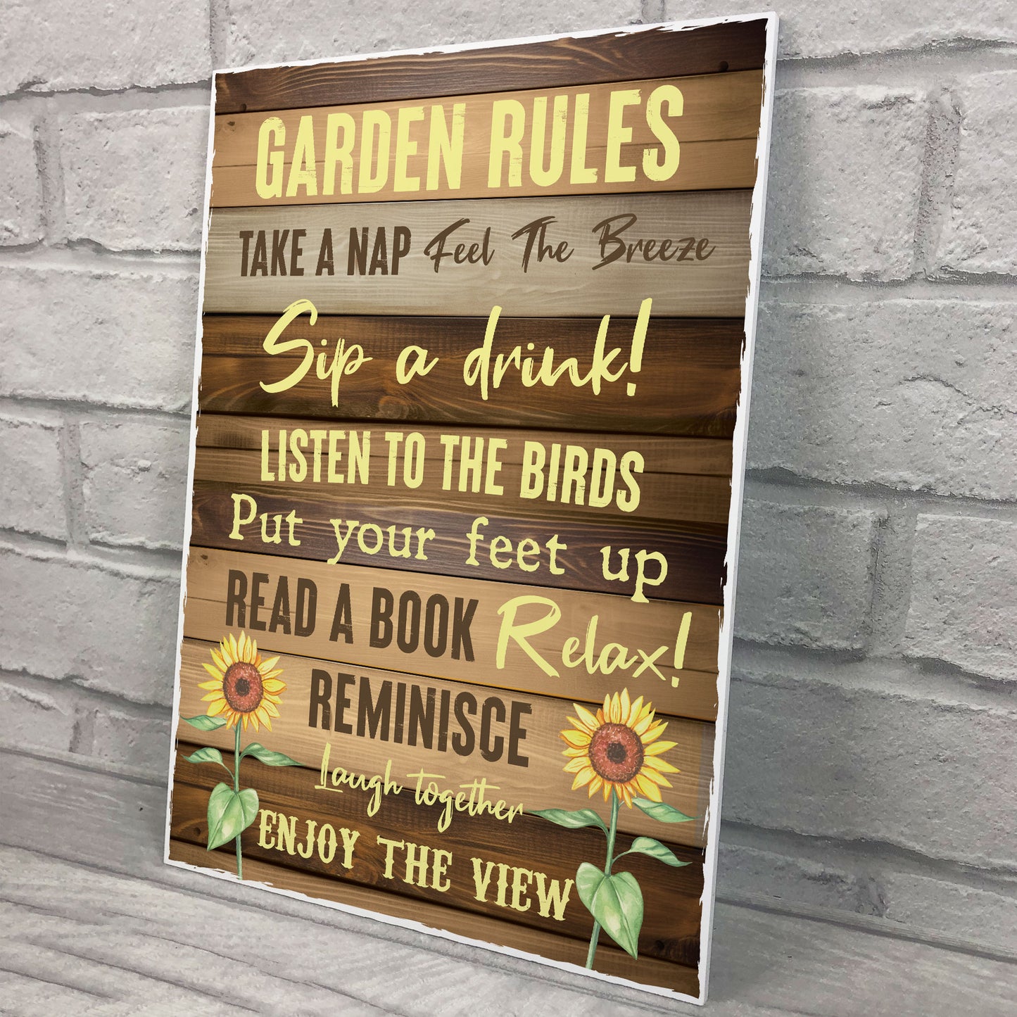 Garden Rules Sign Hanging Garden Sign For Outdoor Summerhouse