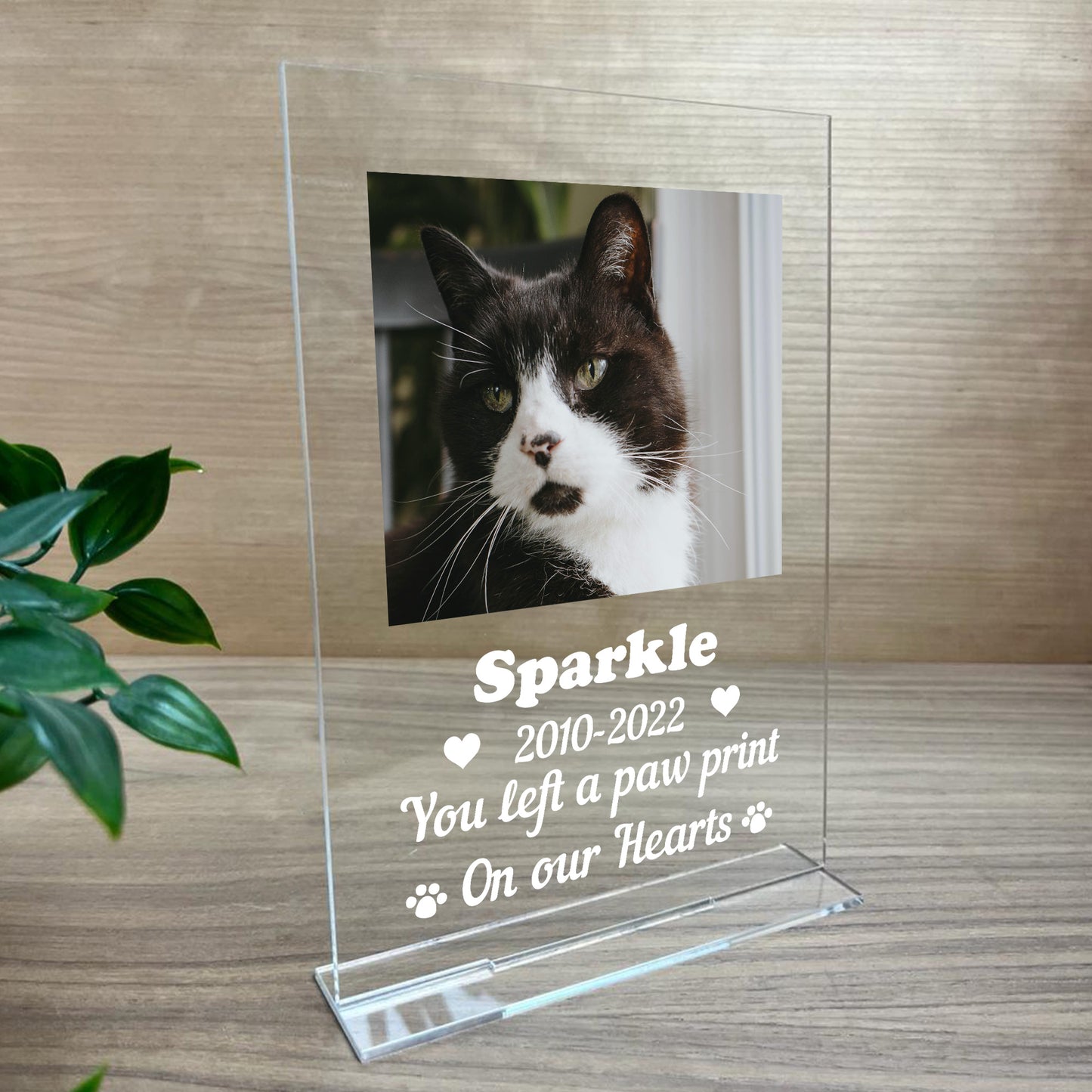 Personalised Cat Dog Memorial Standing Plaque Family Gift Pet