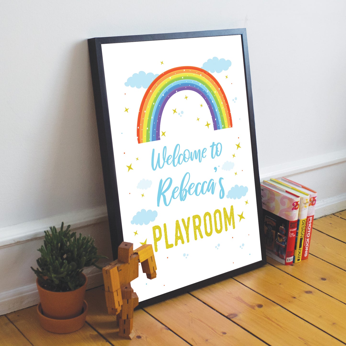 Personalised Kids Play Room Wall Print Nursery Decorations Art