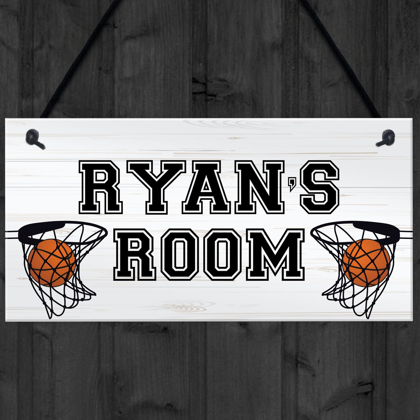 PERSONALISED Basketball Boys Room Hanging Door Sign Birthday