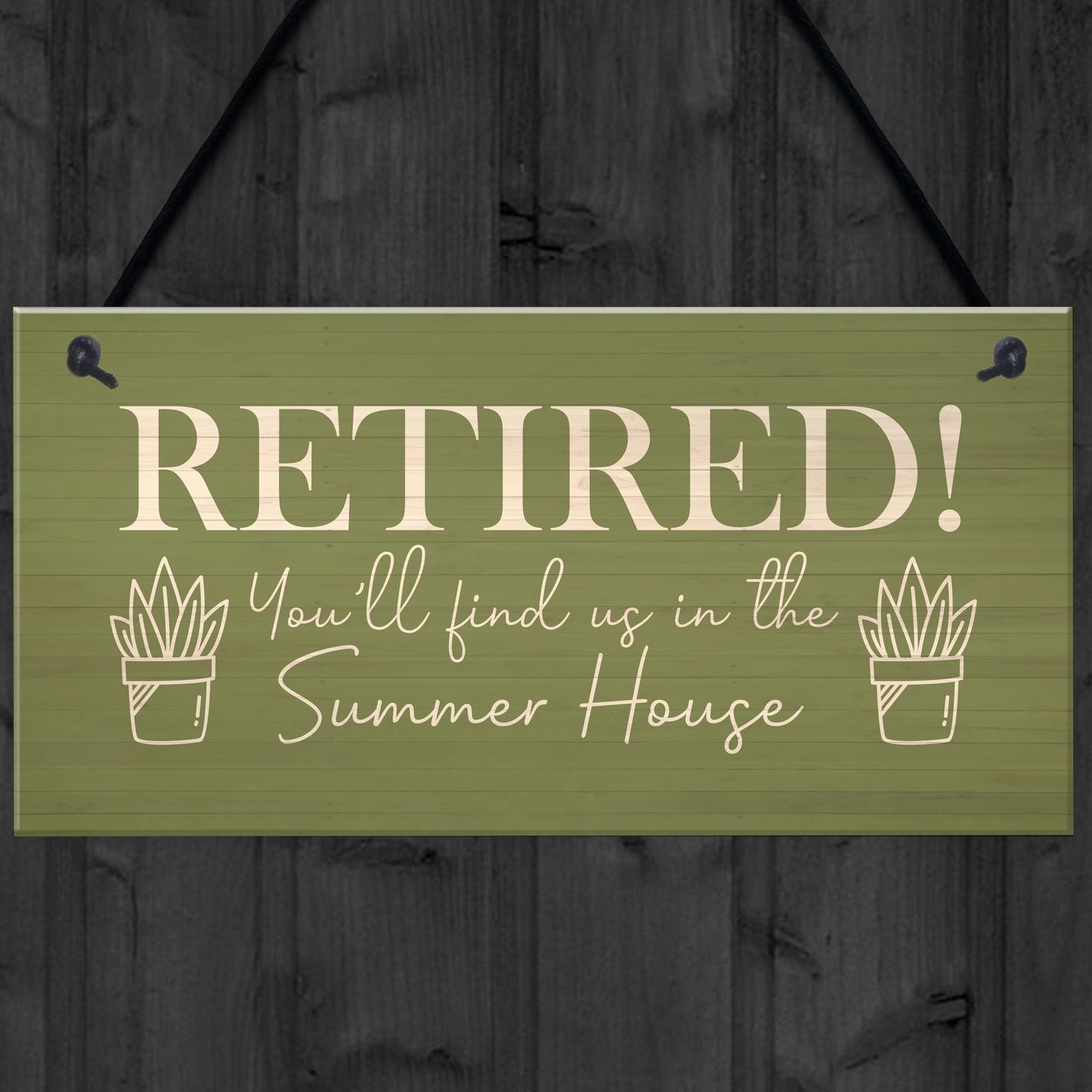 Summerhouse Sign Novelty Retirement Gift Hanging Door Garden