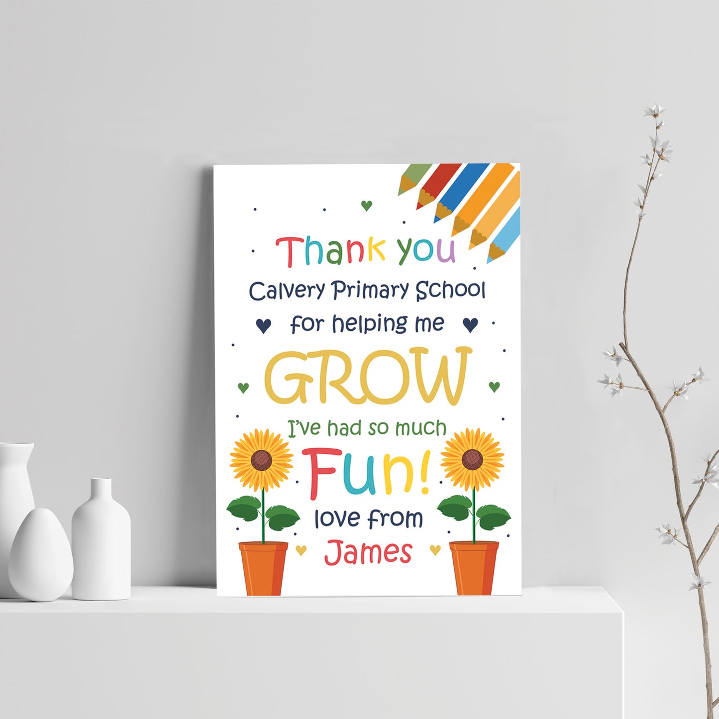 THANK YOU Gift For Nursery School Teacher Assistant Print