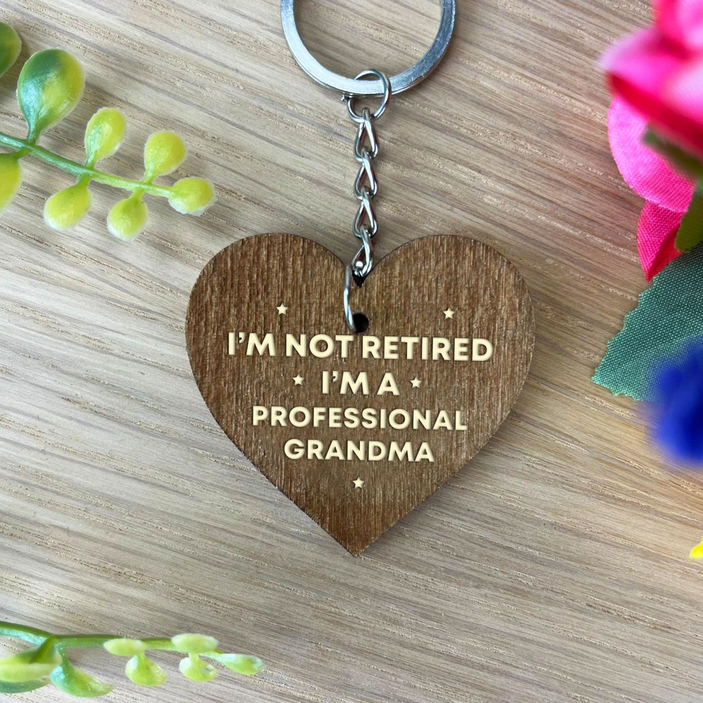 Grandma Gifts Wood Heart Not Retired Birthday Gift For Grandma