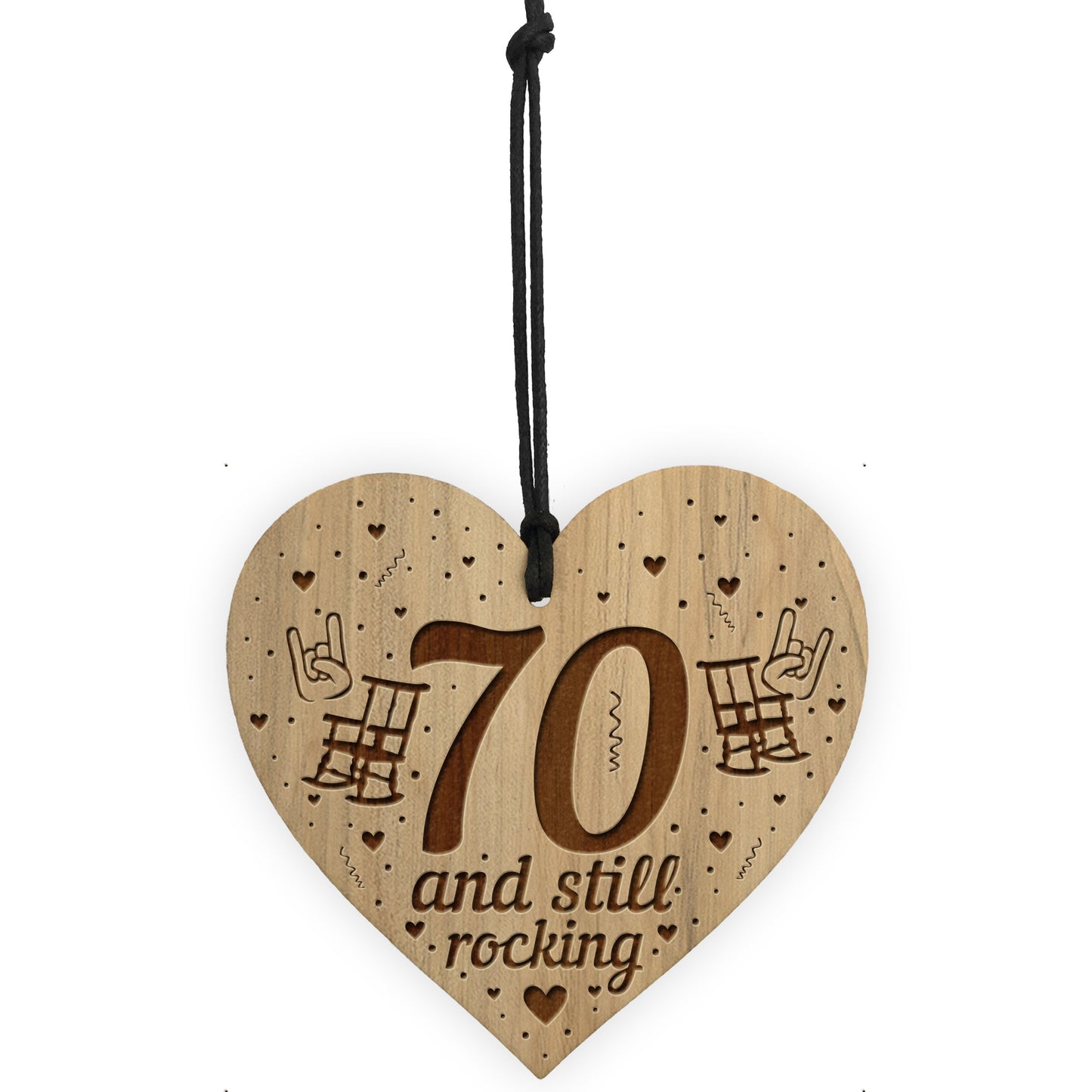 70th Birthday Gifts Engraved Heart 70th Birthday Decorations