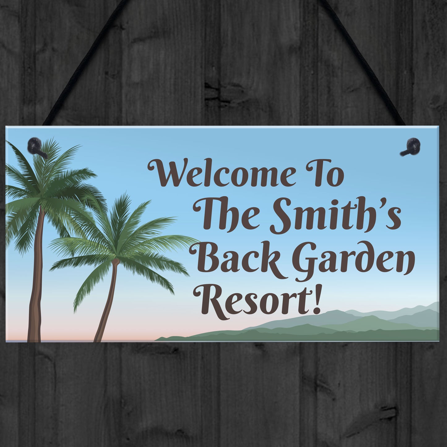 Garden Sign For Outdoor Funny Back Garden Resort Sign Lockdown