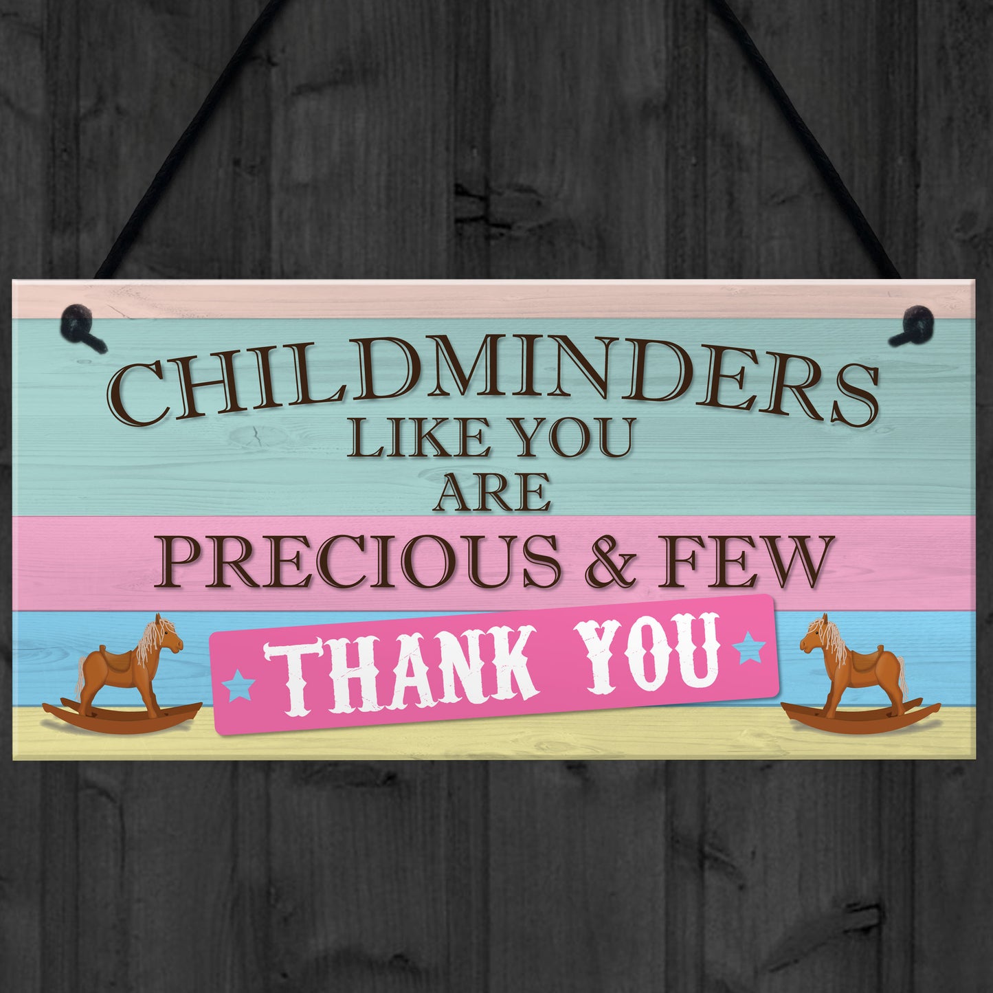 Thank You Childminder BabySitter Gift Hanging Plaque