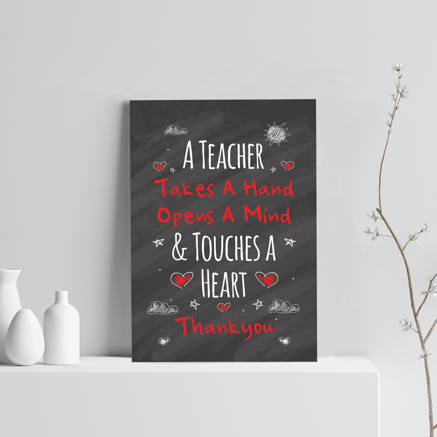 Touch A Heart Teacher Gift Teacher Print Thank You Assistant