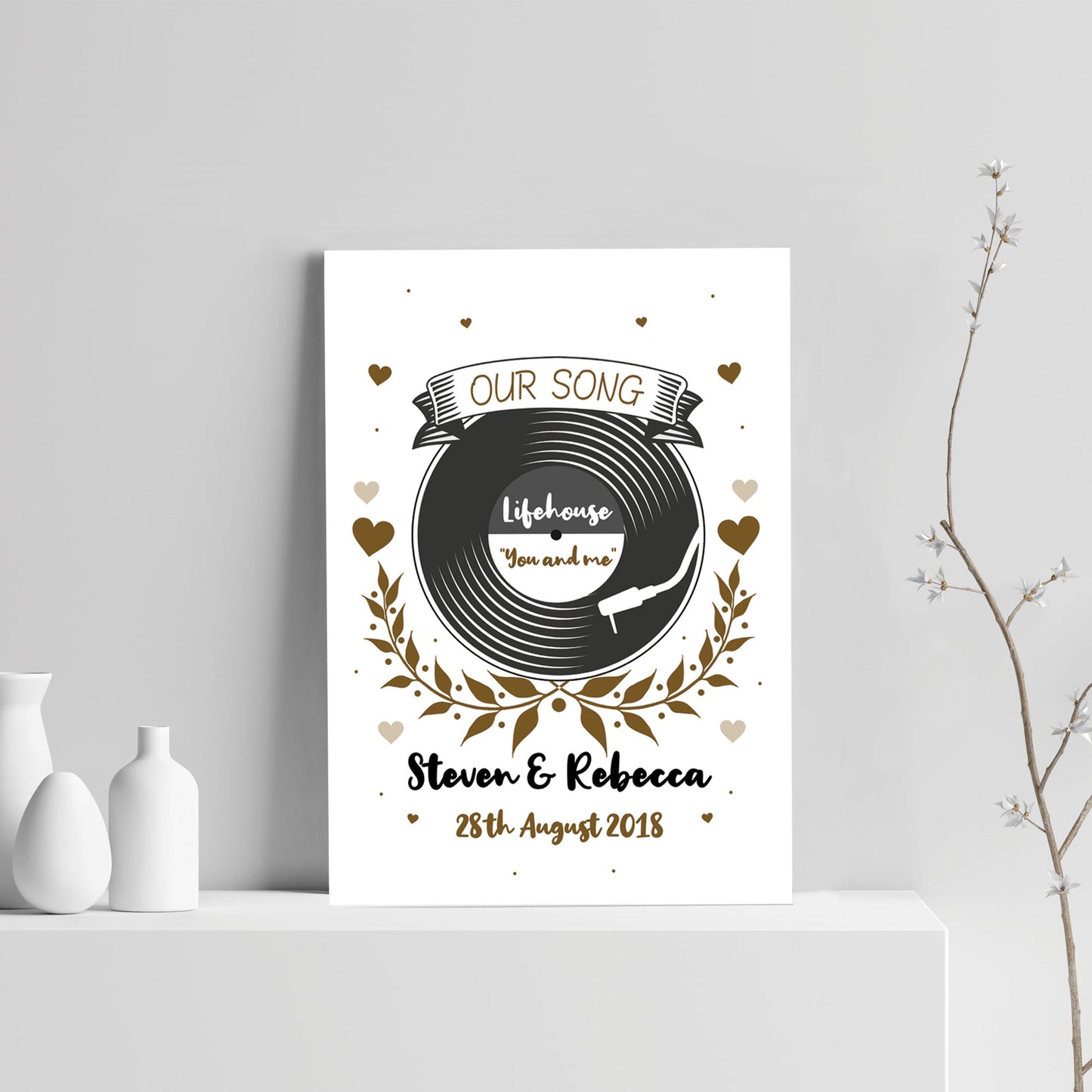 1st 2nd 5th Anniversary Gift For Husband Wife Boyfriend Print