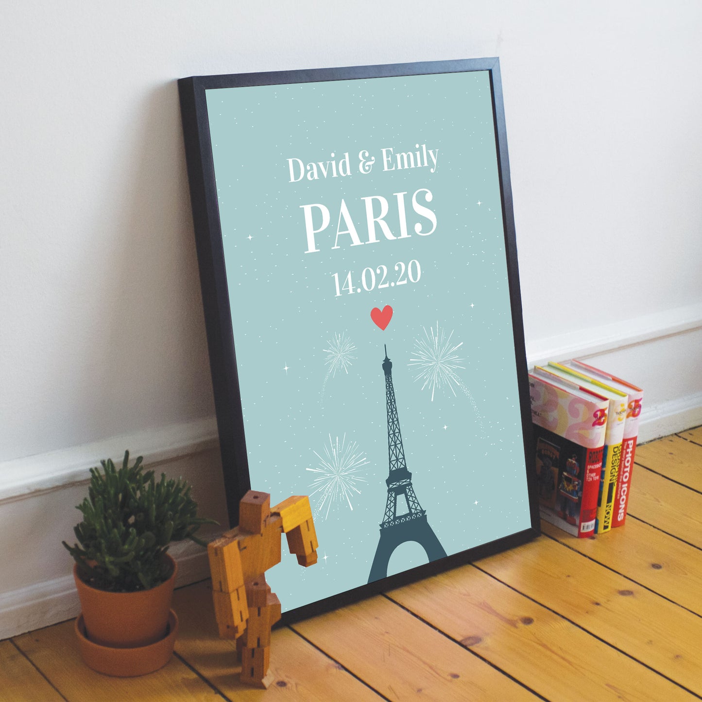 Personalised Paris Framed Print Holiday Reveal Keepsake