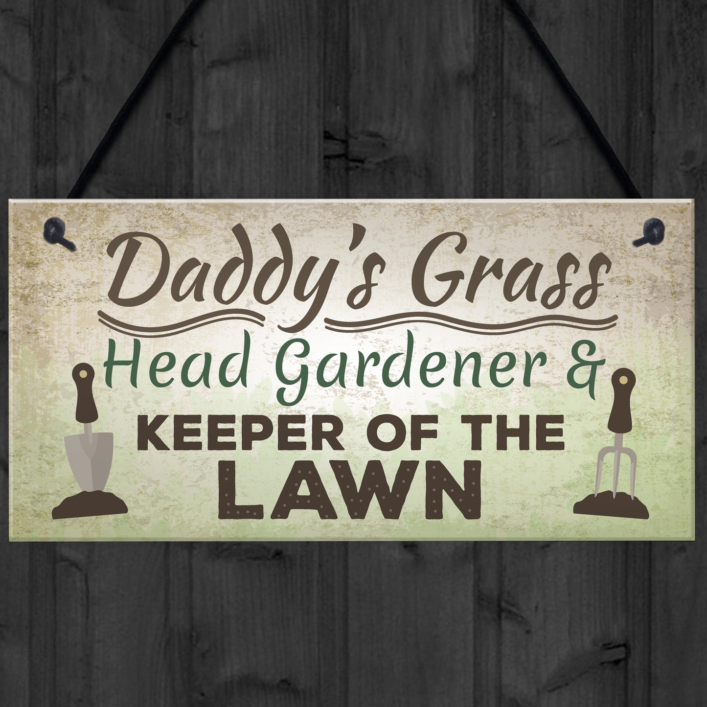 Daddy's Grass Novelty Garden Plaques Garden Shed Dad Gifts