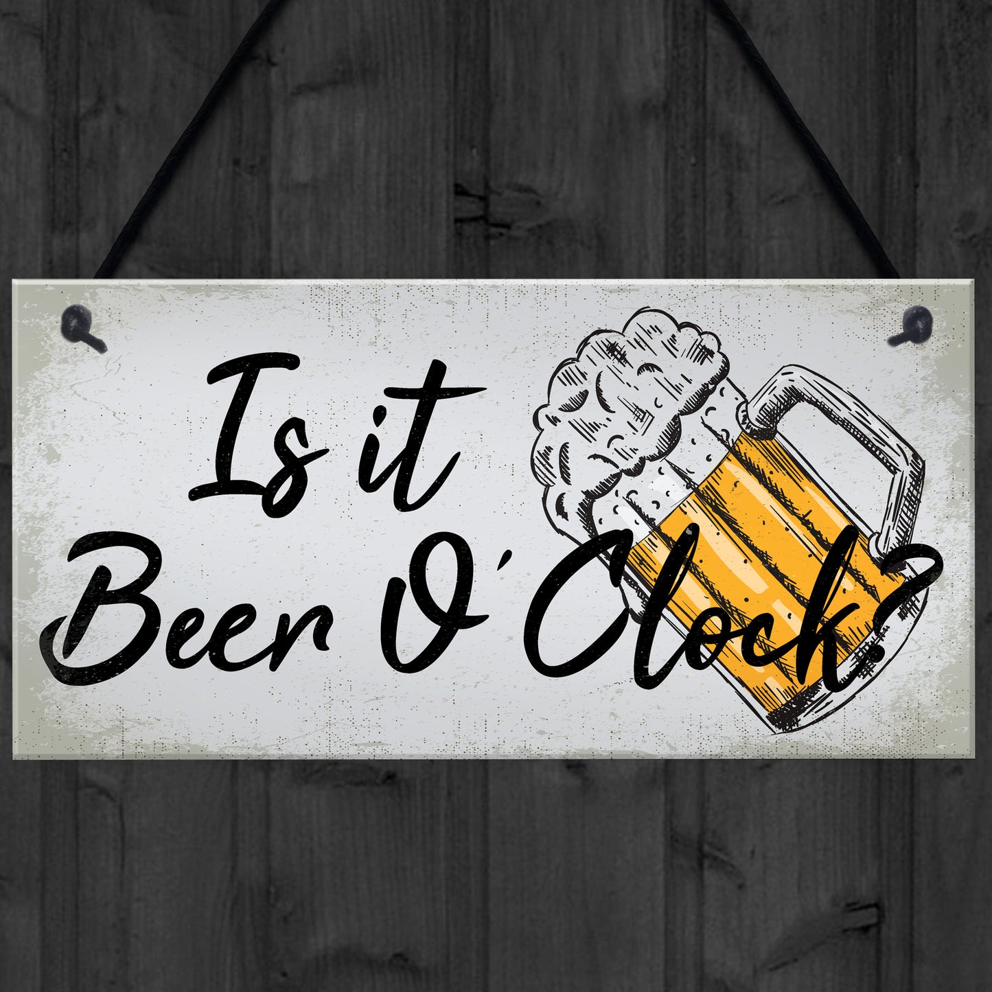 Beer Signs Beer O'Clock Hanging Garden Shed Sign Wall Pub Bar