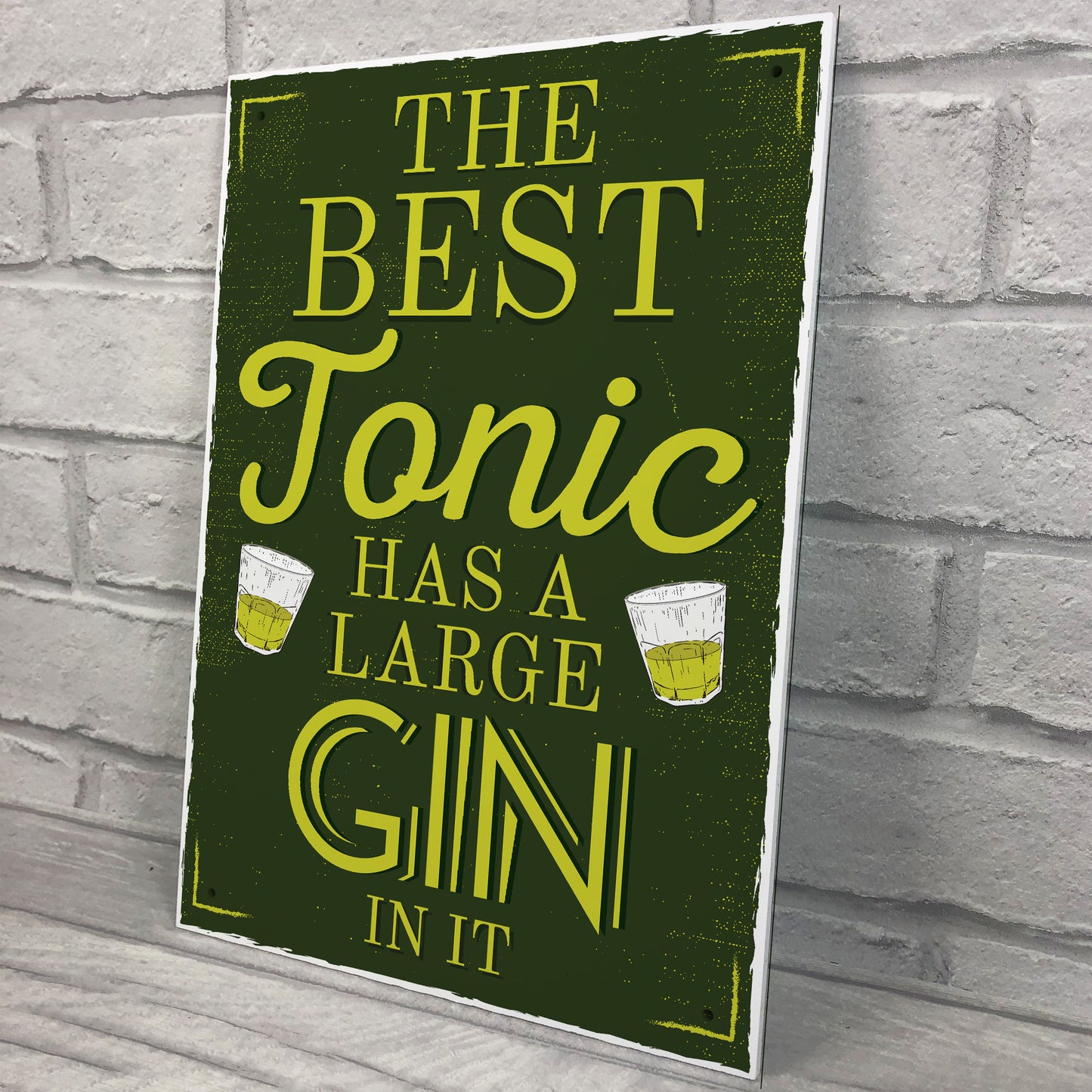 Best Gin Plaques Tonic Garden Party Bar Pub Wall Signs Friends