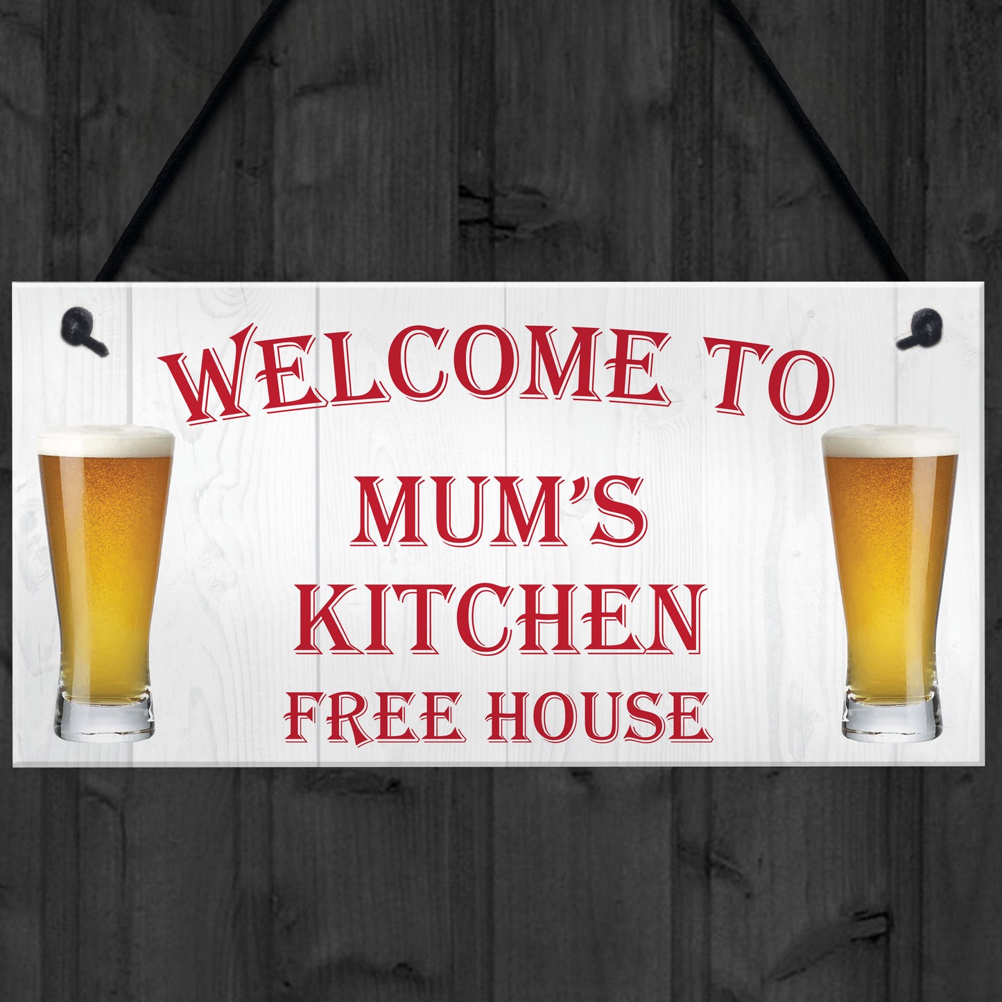 Personalised Pub Bar Hanging Plaque