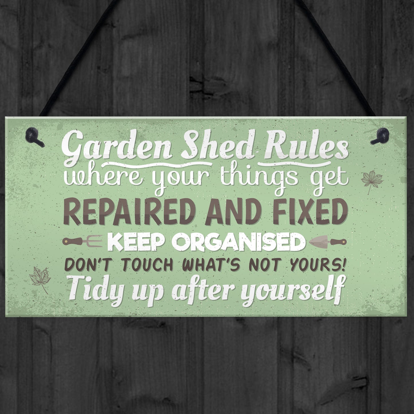 Garden Shed Rules Novelty Plaque Garden SummerHouse Friendship