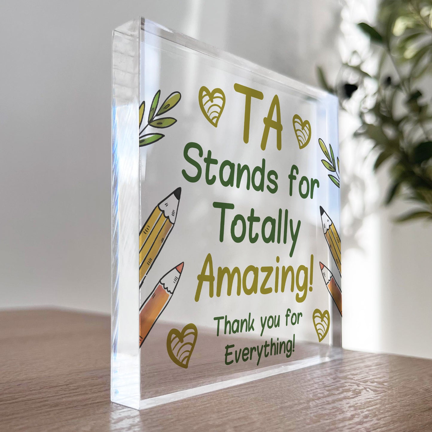 Teacher Gifts Acrylic Block Thank You Gift For Teacher Assistant